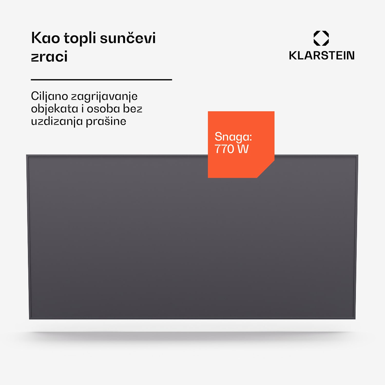 Wonderwall Smart infracrvena grijalica, 60x120cm, Aplikacija, 770W, Tjedni tajmer, IP24 