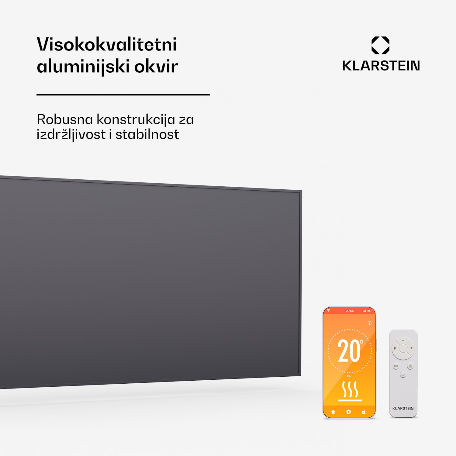 Wonderwall Smart infracrvena grijalica, 60x120cm, Aplikacija, 770W, Tjedni tajmer, IP24 