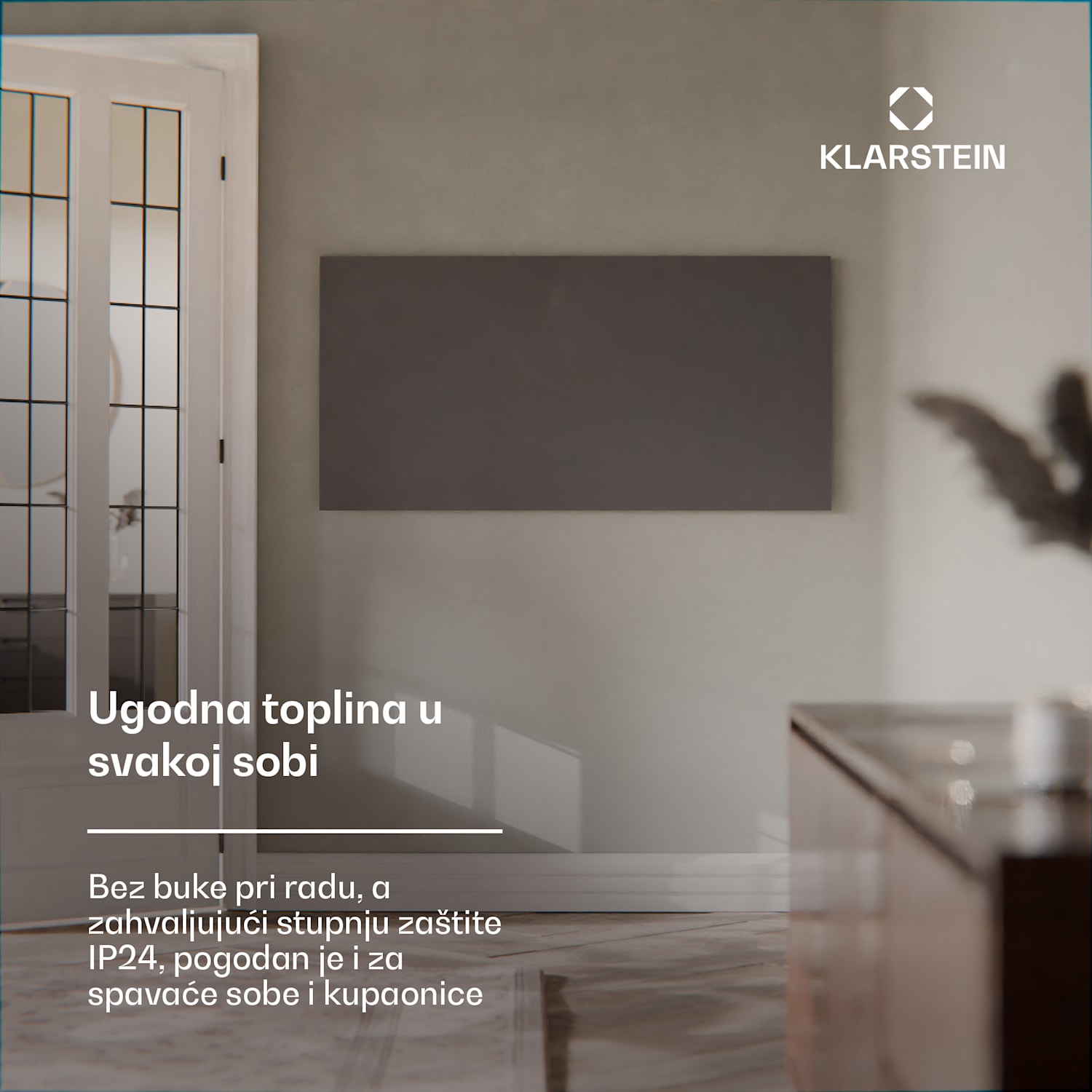 Wonderwall Smart infracrvena grijalica, 60x120cm, Aplikacija, 770W, Tjedni tajmer, IP24 