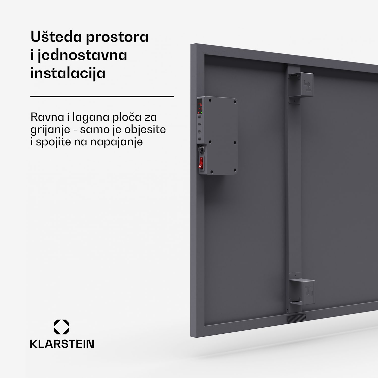 Wonderwall Smart infracrvena grijalica, 60x120cm, Aplikacija, 770W, Tjedni tajmer, IP24 