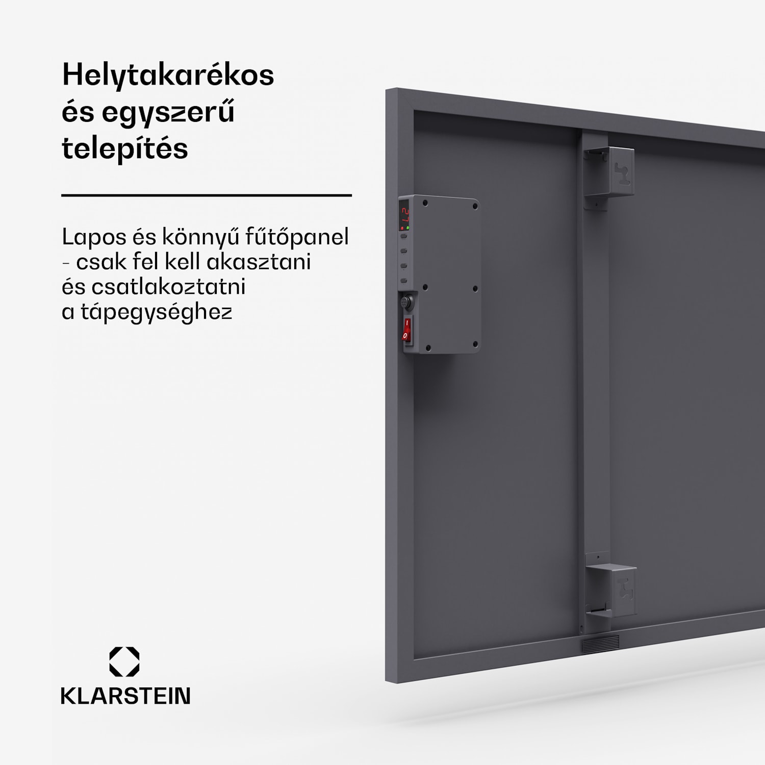 Wonderwall Smart Infravörös hősugárzó, 60 x 120cm, Applikáció, 770 W, Heti időzítő, IP24 60 x 120 cm | 720 W | Igen | Szürke