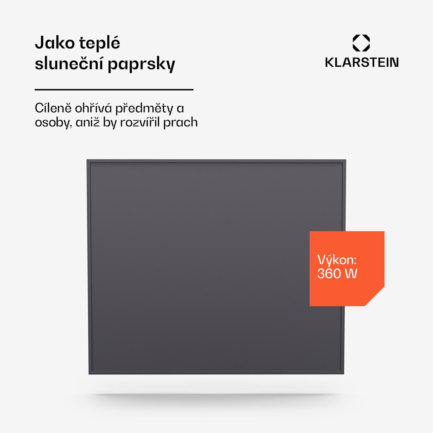 Wonderwall inteligentní Infračervený ohřívač, 60x60 cm, Aplikace, 360W, Týdenní časovač, IP24 60 x 60 cm | 360 W | Ano | Šedá