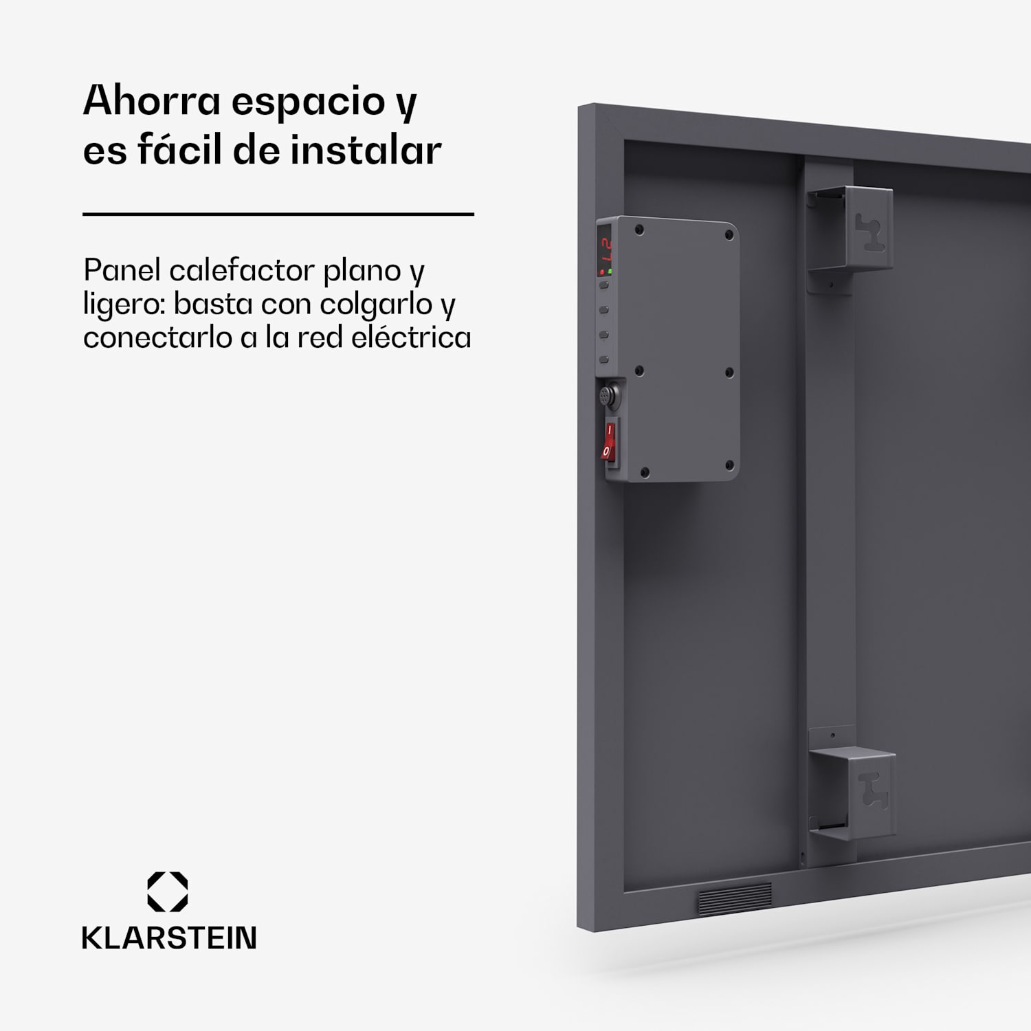 Wonderwall Smart calefactor de infrarrojos 60x60cm control app 360W temporizador semanal IP24 60 x 60 cm | 360 W | Sí | Gris