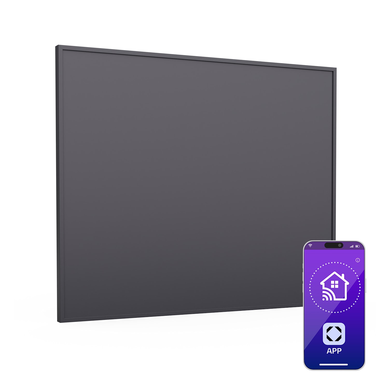 Wonderwall Smart calefactor de infrarrojos 60x60cm control app 360W temporizador semanal IP24 60 x 60 cm | 360 W | Sí | Gris
