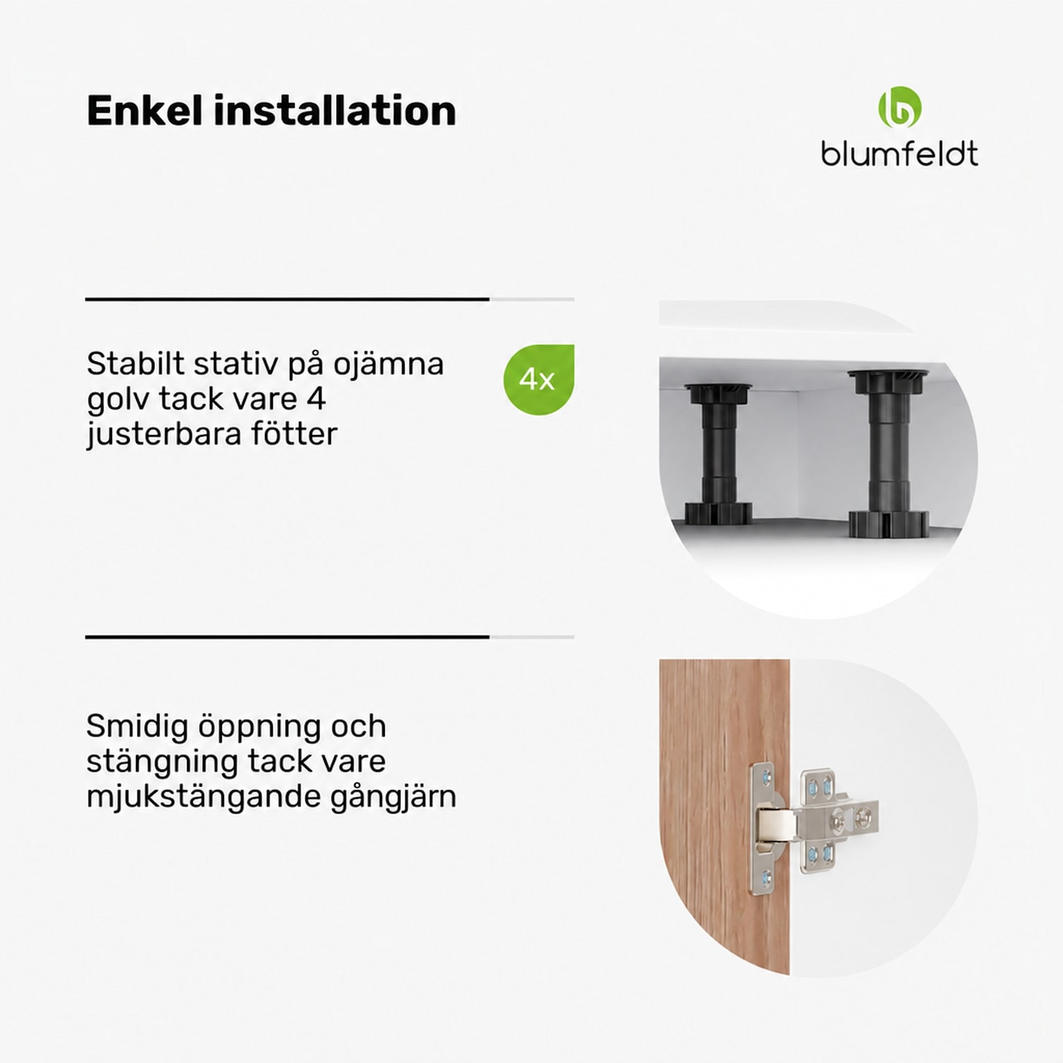 WoodVista hyllsektion | Praktisk hyllindelning | Lättskötta material | Förvaringsutrymme Hyllenhet | Vit / Ek