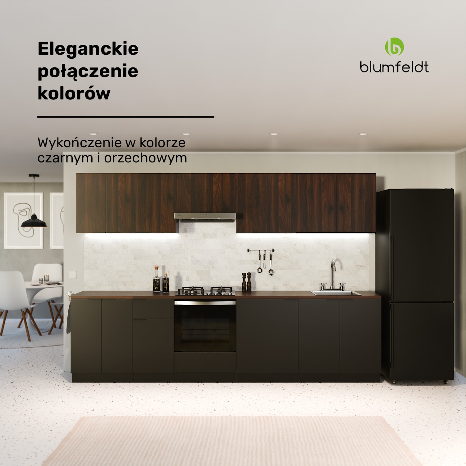 WoodVista regał, praktyczny układ półek, łatwe w utrzymaniu materiały, przestrzeń do przechowywania Jednostka półki | Orzech / czerń