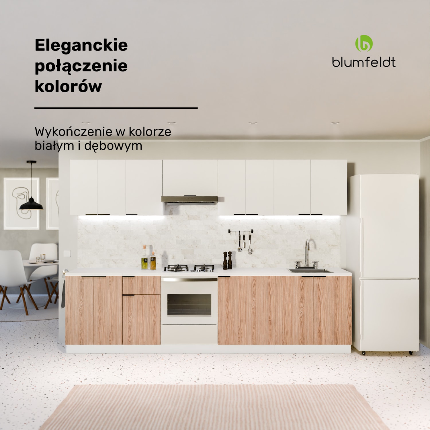 WoodVista szafka wysoka, Soft-Close, uchwyty aluminiowe, zrównoważone materiały Szafka ścienna 80 cm | Biały