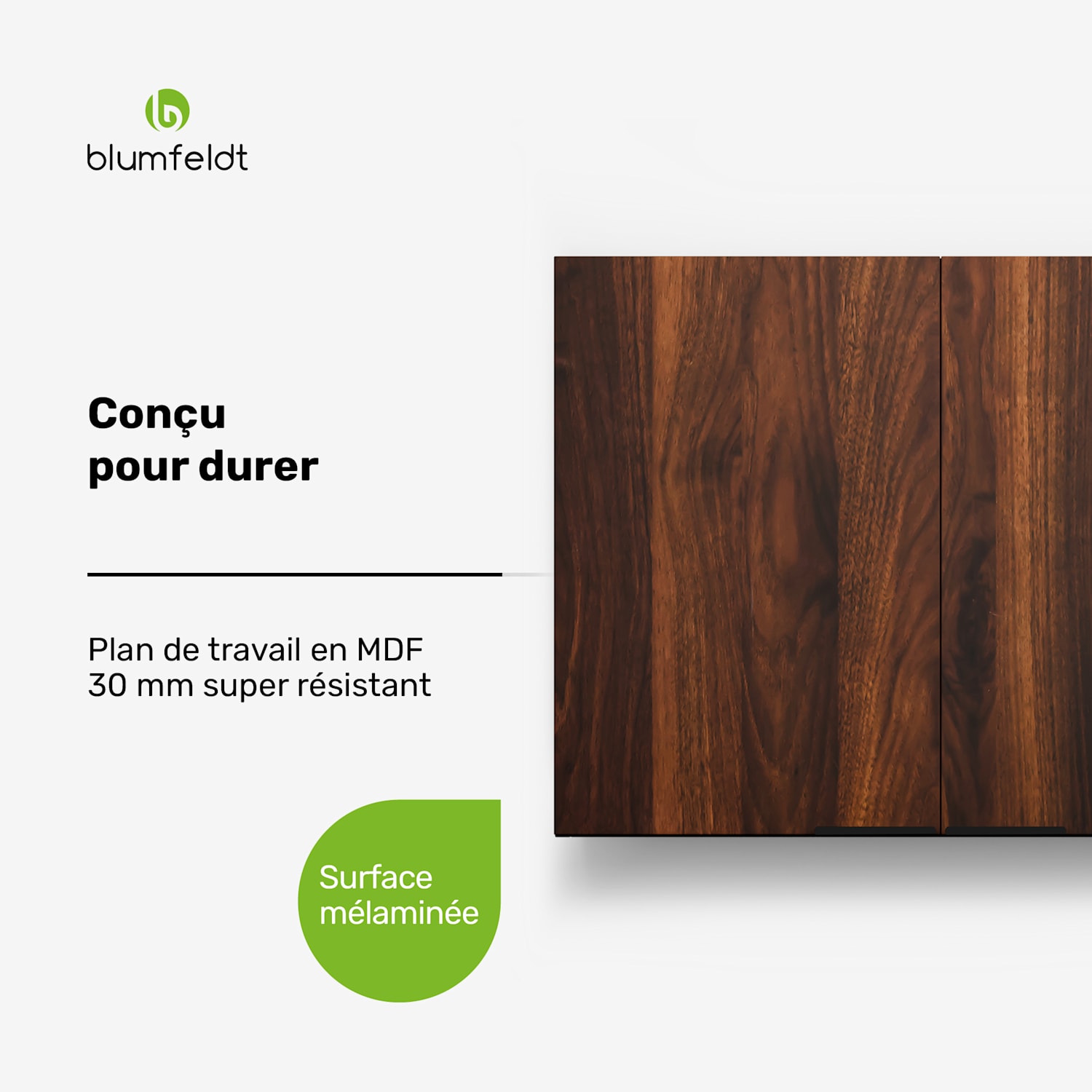 WoodVista hoge kast | Soft-close | Aluminium grepen | Duurzame materialen Wandkast 80 cm | Walnoot / zwart