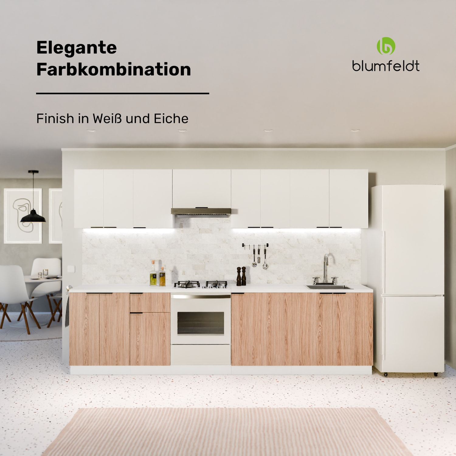 WoodVista - Armadio | Soft-close | Impugnature in alluminio | Materiali sostenibili Pensile 40 cm | Bianco