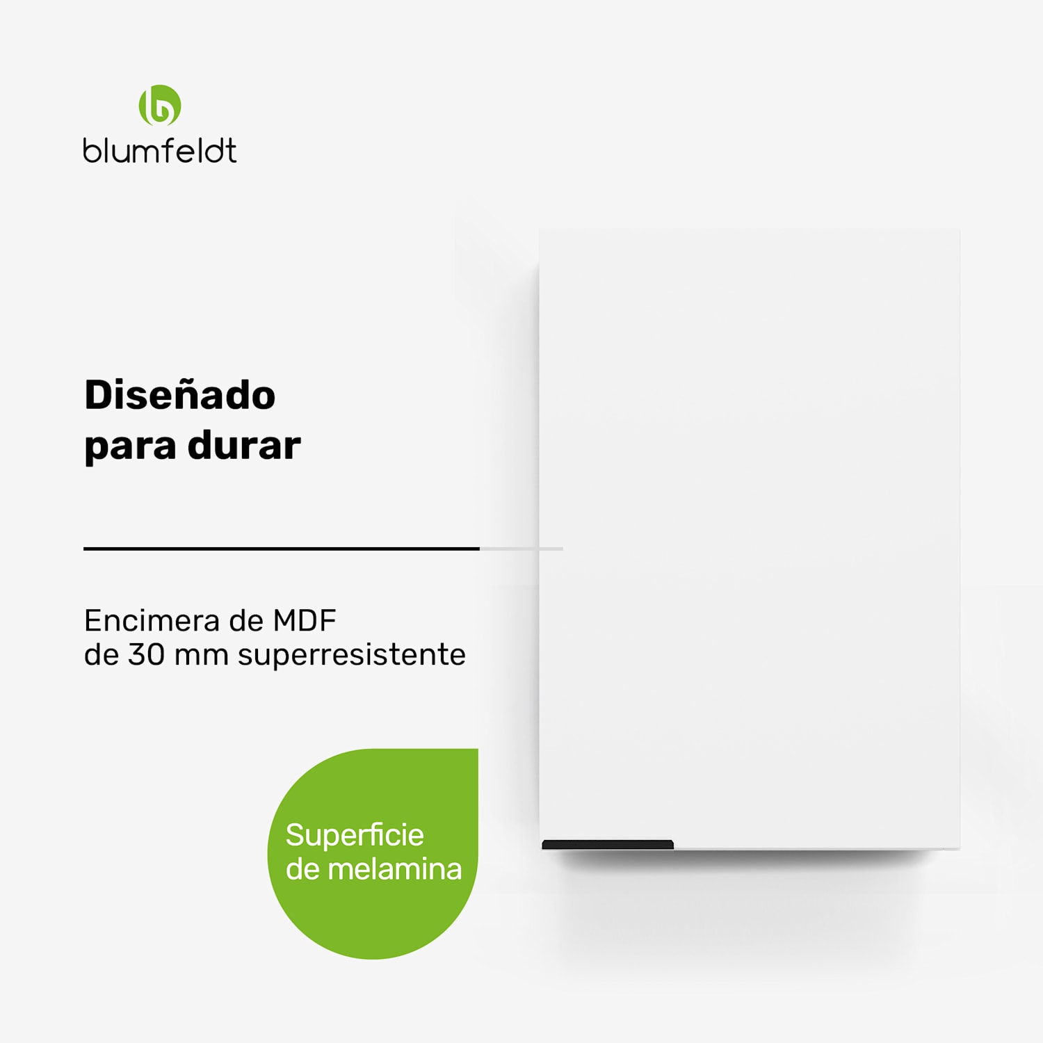Armario colgante WoodVista | Cierre suave | Tiradores de aluminio | Materiales sostenibles Armario de pared 40 cm. | Blanco