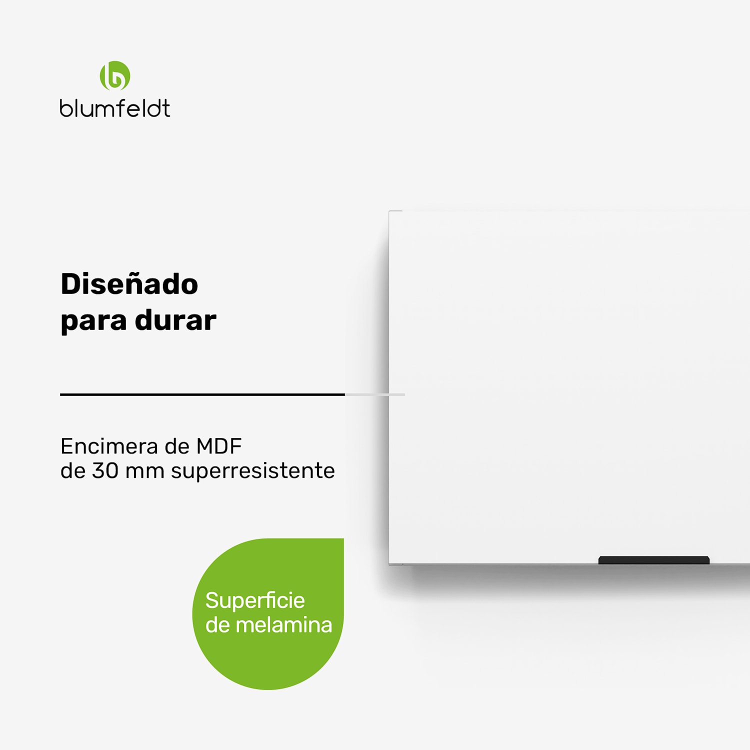 Armario WoodVista para campana extractora | Robusto | Puntales de gas | Fácil de limpiar Armario de pared para campana extractora. | Blanco