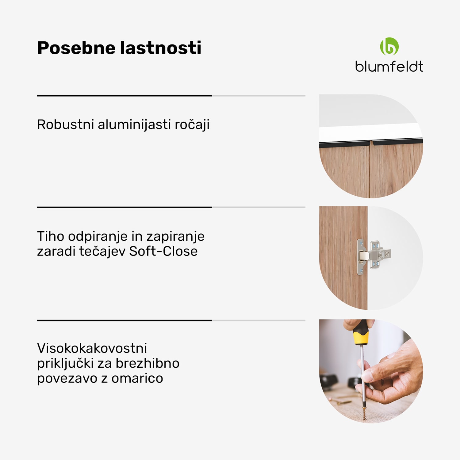 WoodVista omarica za kuhinjsko napo, Robustna, Plinske vzmeti, Enostavna za čiščenje Stenska omara za napo | Bela