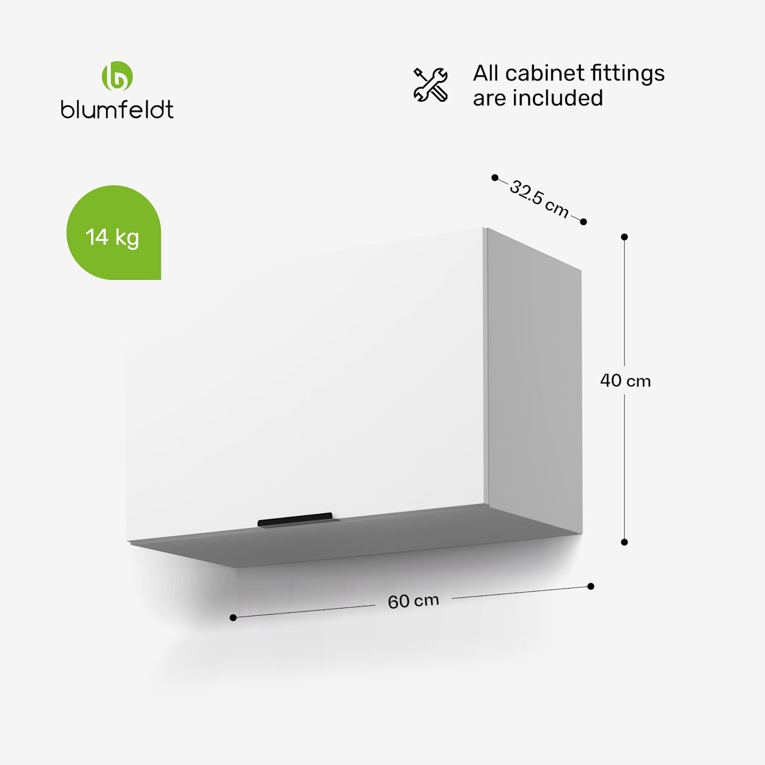 WoodVista afzuigkap kast | Robuust | Gasdrukveren | Eenvoudig te reinigen Wandkast voor afzuigkap | Wit