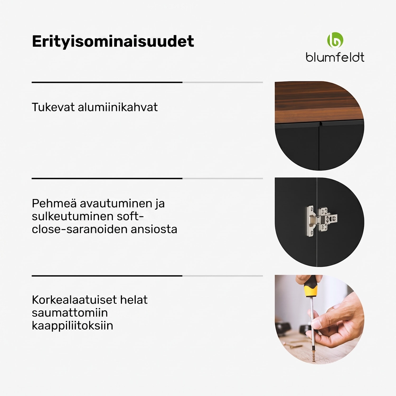 WoodVista-liesituuletinkaappi | tukeva | kaasujouset | helppo puhdistaa Seinäkaappi liesituulettimelle | Pähkinä / Musta