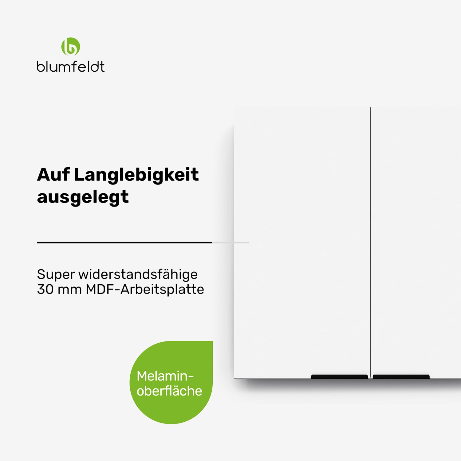 WoodVista - Armadio | Soft-close | Impugnature in alluminio | Materiali sostenibili Pensile 60 cm | Bianco