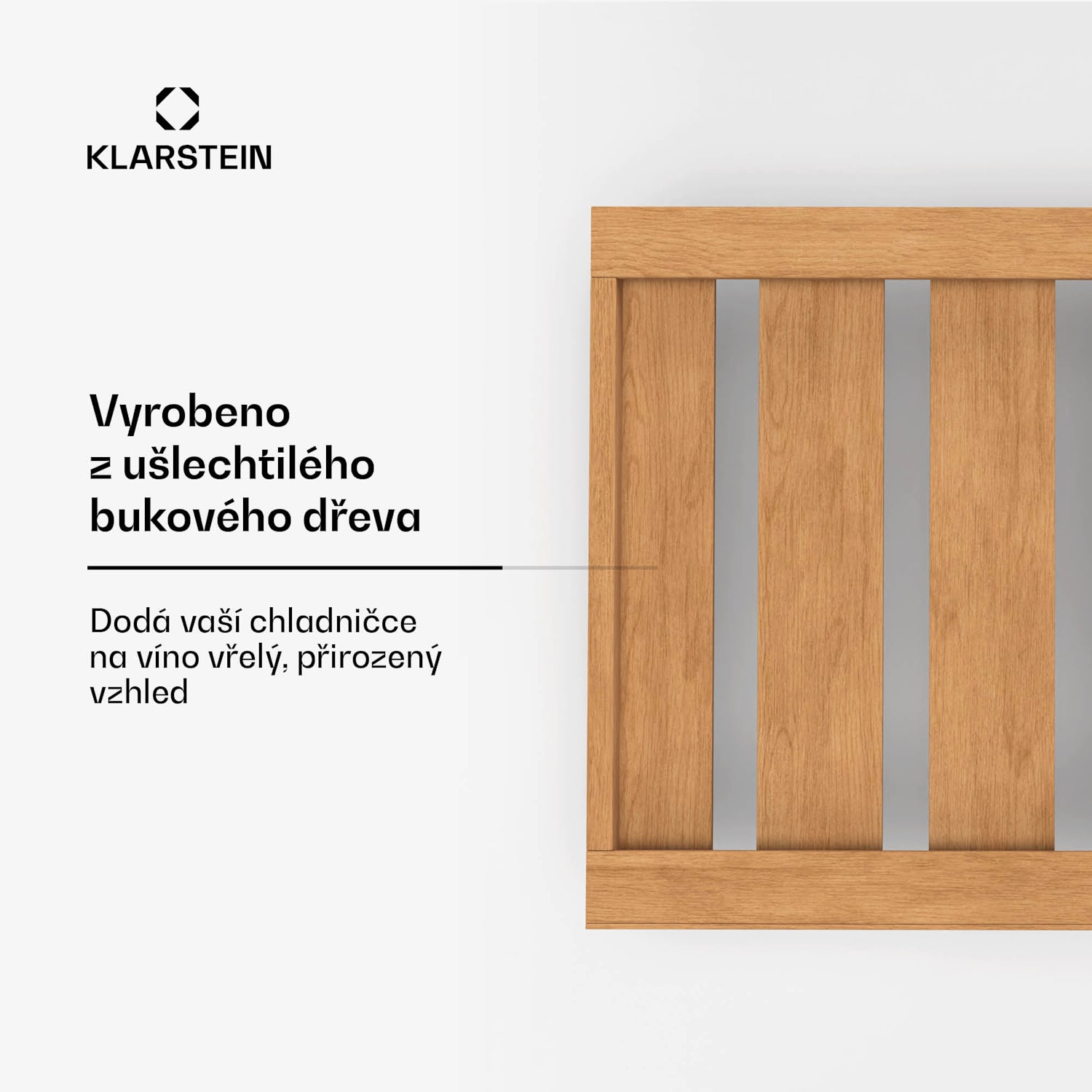 Stojan na sklenice, bukové dřevo, pro Vinsider 79 Duo, velkorysý úložný prostor, snadné čištění 