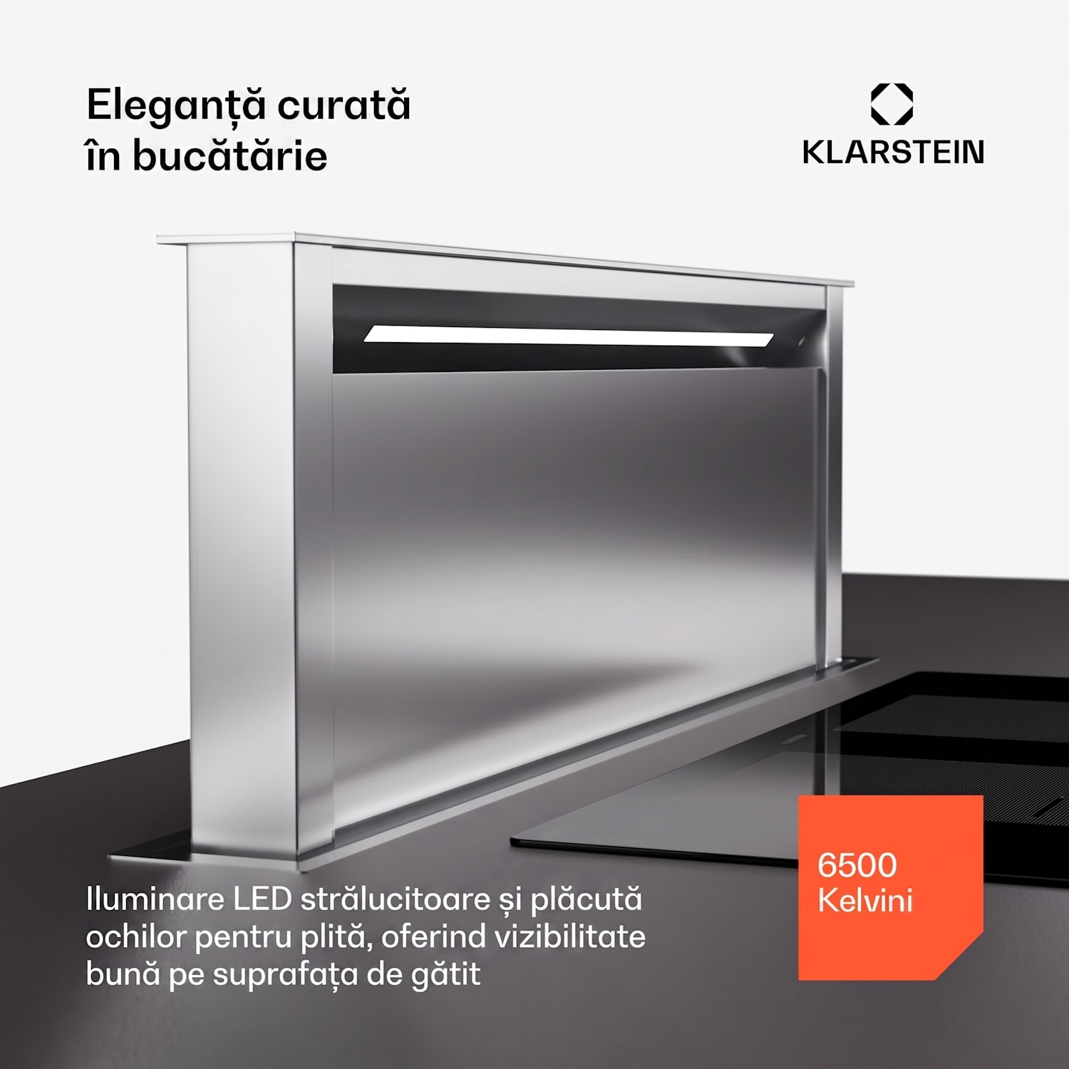 Royal Flush Eco 90, hota, 90 cm, 604 m³/h, EEK A++, inclusiv filtre cu carbon activat 90 cm | Oțel inoxidabil | Oțel inoxidabil