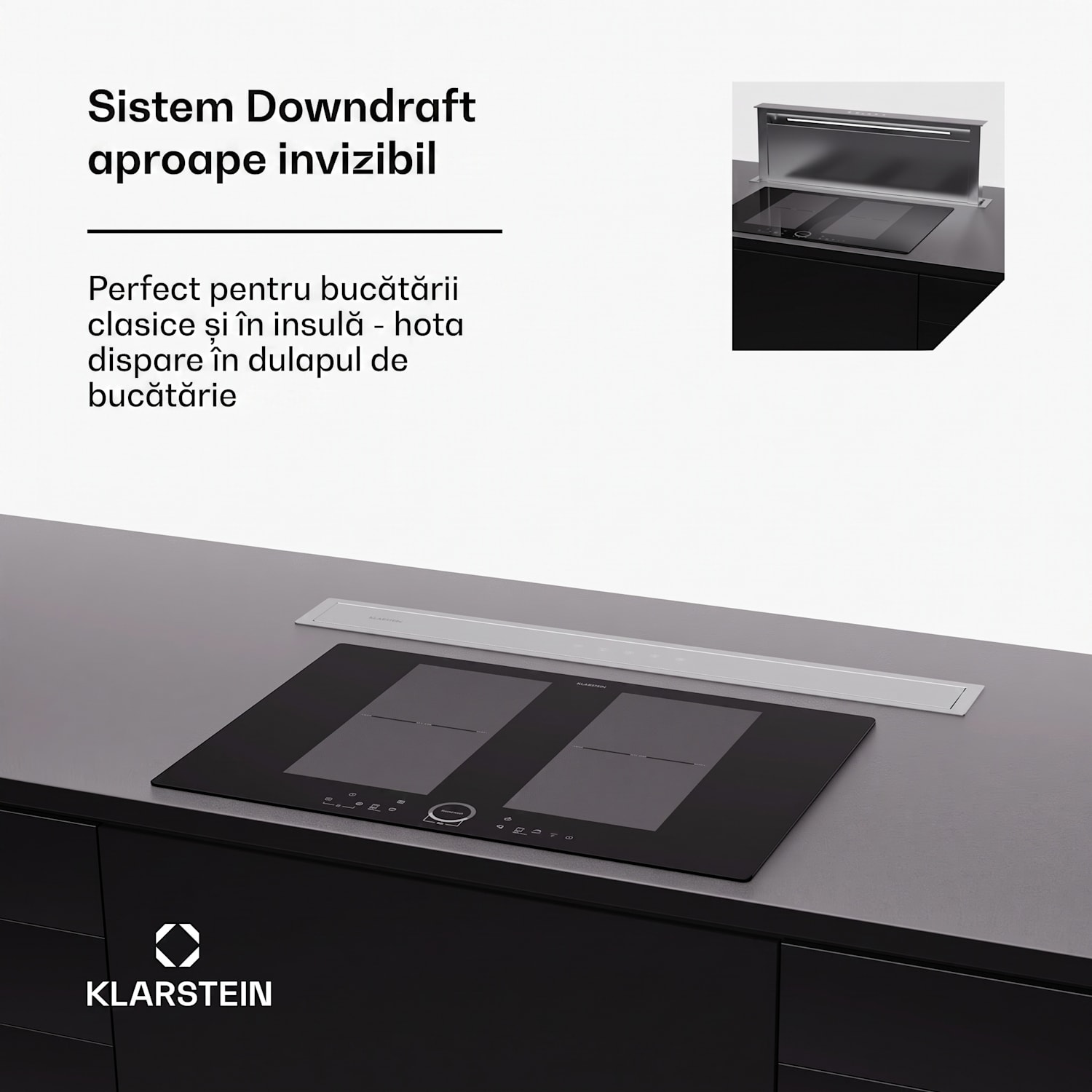 Royal Flush Eco 90, hota, 90 cm, 604 m³/h, EEK A++, inclusiv filtre cu carbon activat 90 cm | Oțel inoxidabil | Oțel inoxidabil