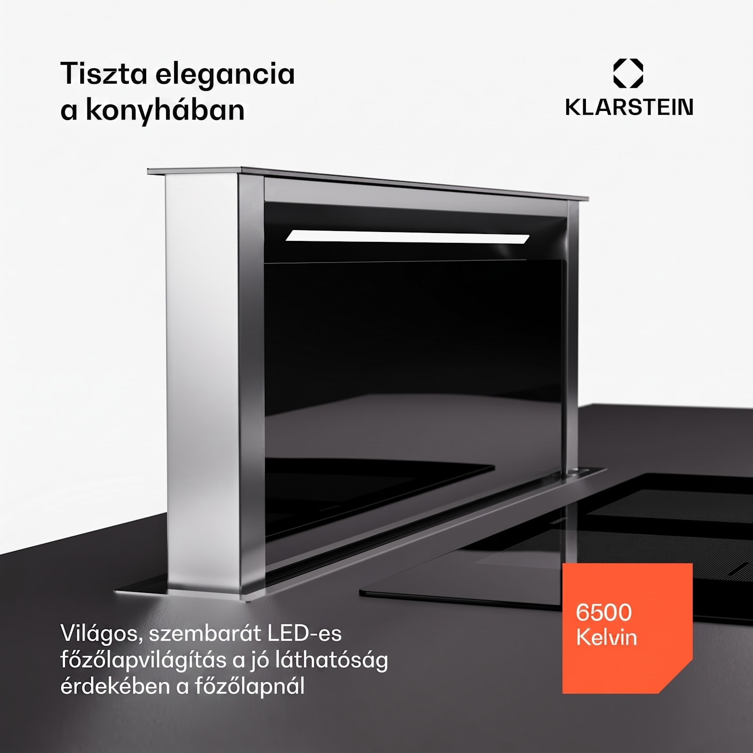 Royal Flush Eco 75, páraelszívó, 75 cm, 714 m³/h, EEK A++, aktívszén szűrőkkel együtt 75 cm | Fekete | Rozsdamentes acél