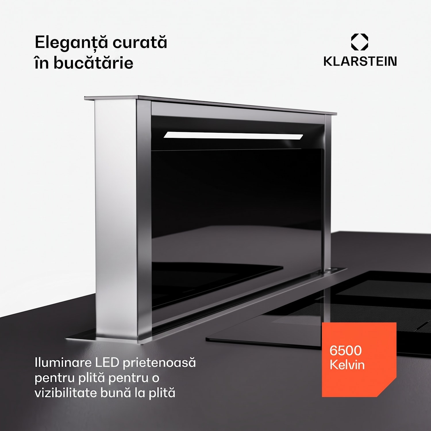 Royal Flush Eco 75, hota, 75 cm, 714 m³/h, EEK A++, inclusiv filtre cu carbon activat 75 cm | Negru | Oțel inoxidabil
