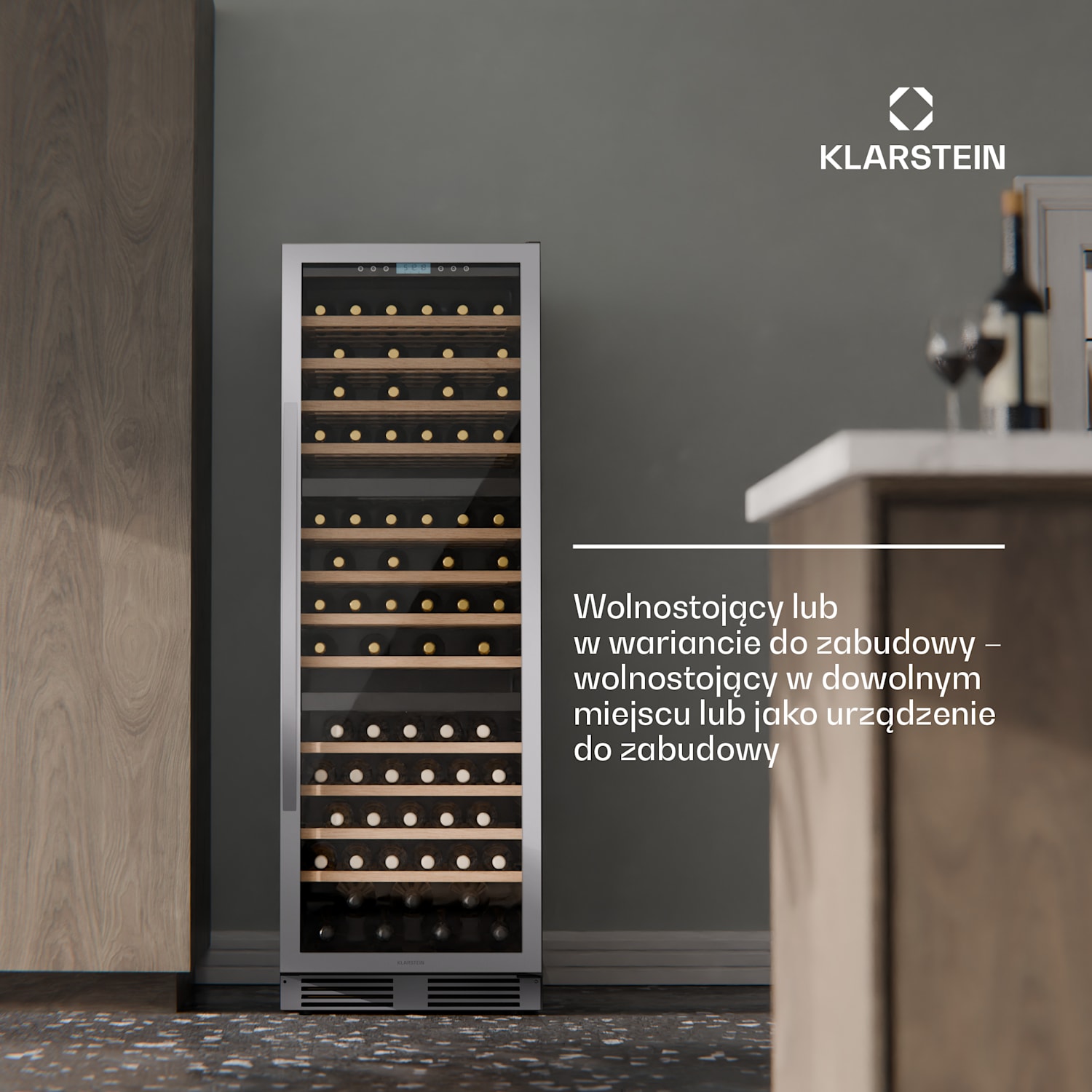 Lodówka na wino Vinovilla Trio, 143 butelki, 3 strefy, 38 dB, 12 półek, kompresor, 413 litrów 143 butelki | 3 strefy chłodzenia | Stal nierdzewna