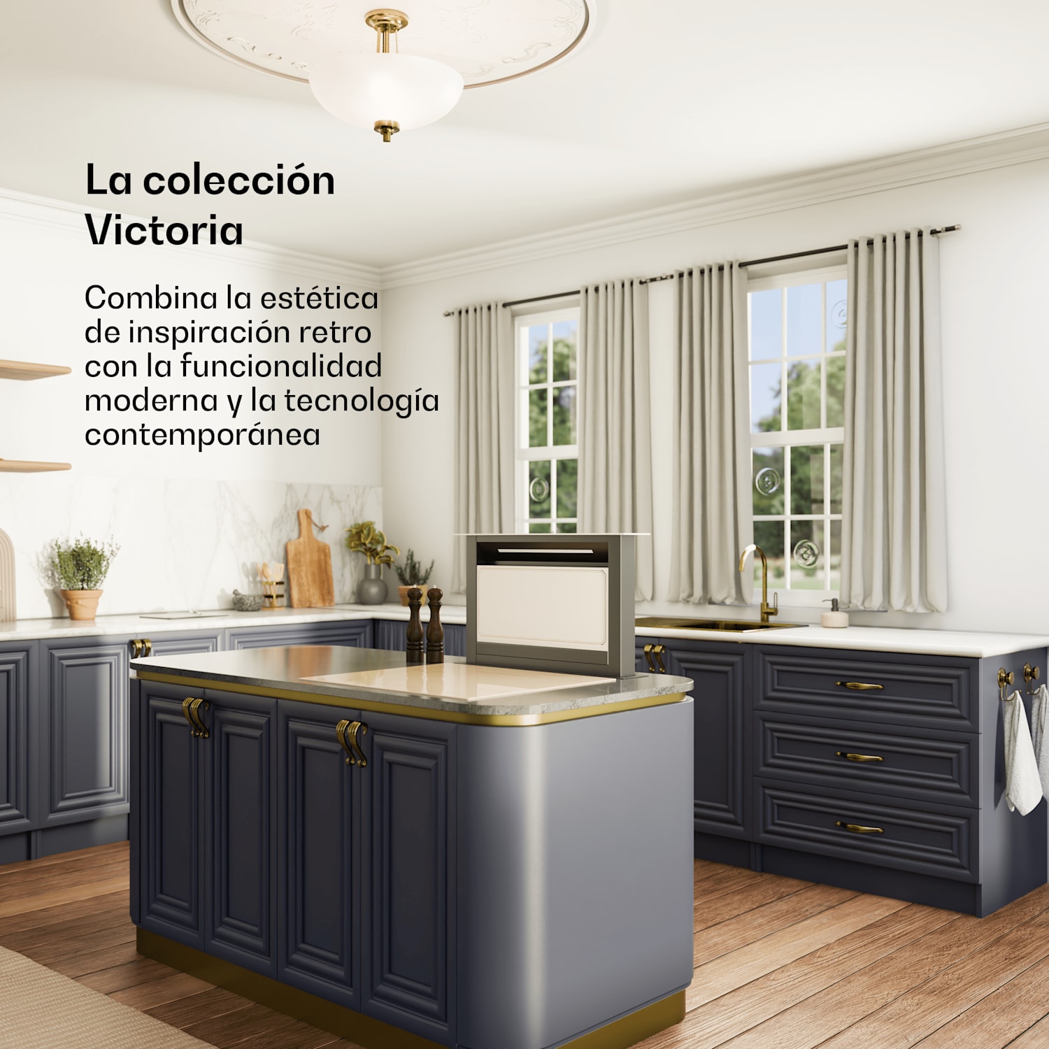 Campana extractora Victoria | 60 cm | A | 8 niveles + boost | hasta 713,8 m³/h | 120 W 60 cm | Crema