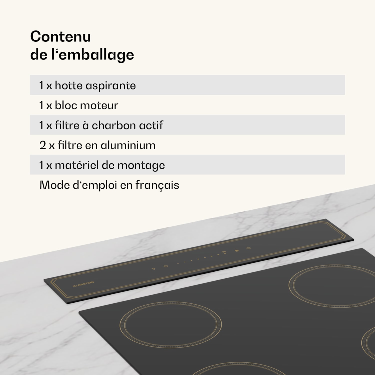 Victoria Downdraft afzuigkap | 60 cm | A | 8 standen + boost | max. 713,8 m³/h | 120 W 60 cm | Zwart