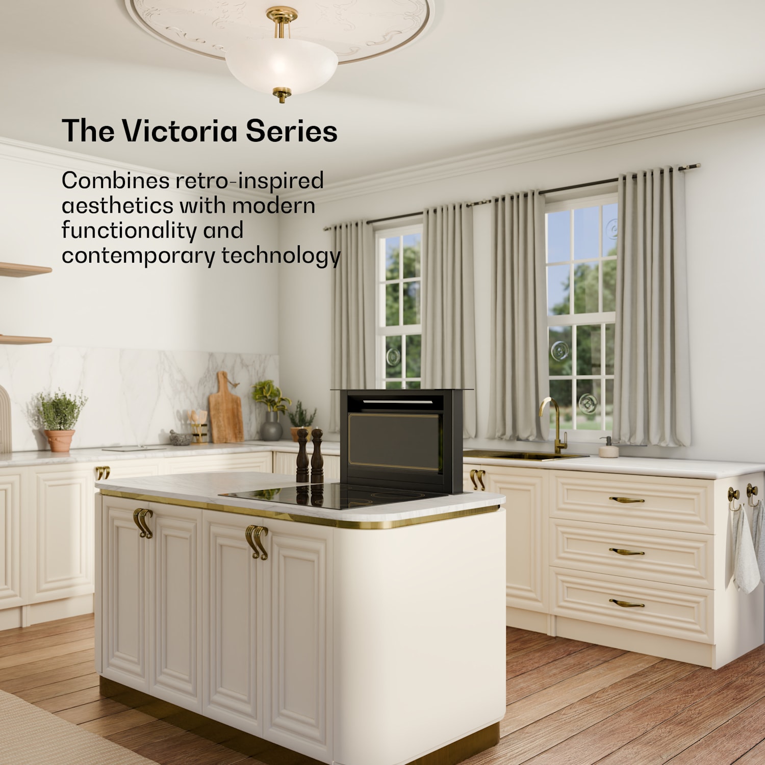 Exaustor Victoria Downdraft | 60 cm | A | 8 níveis + Boost | até 713,8 m³/h | 120 W 60 cm | Preto