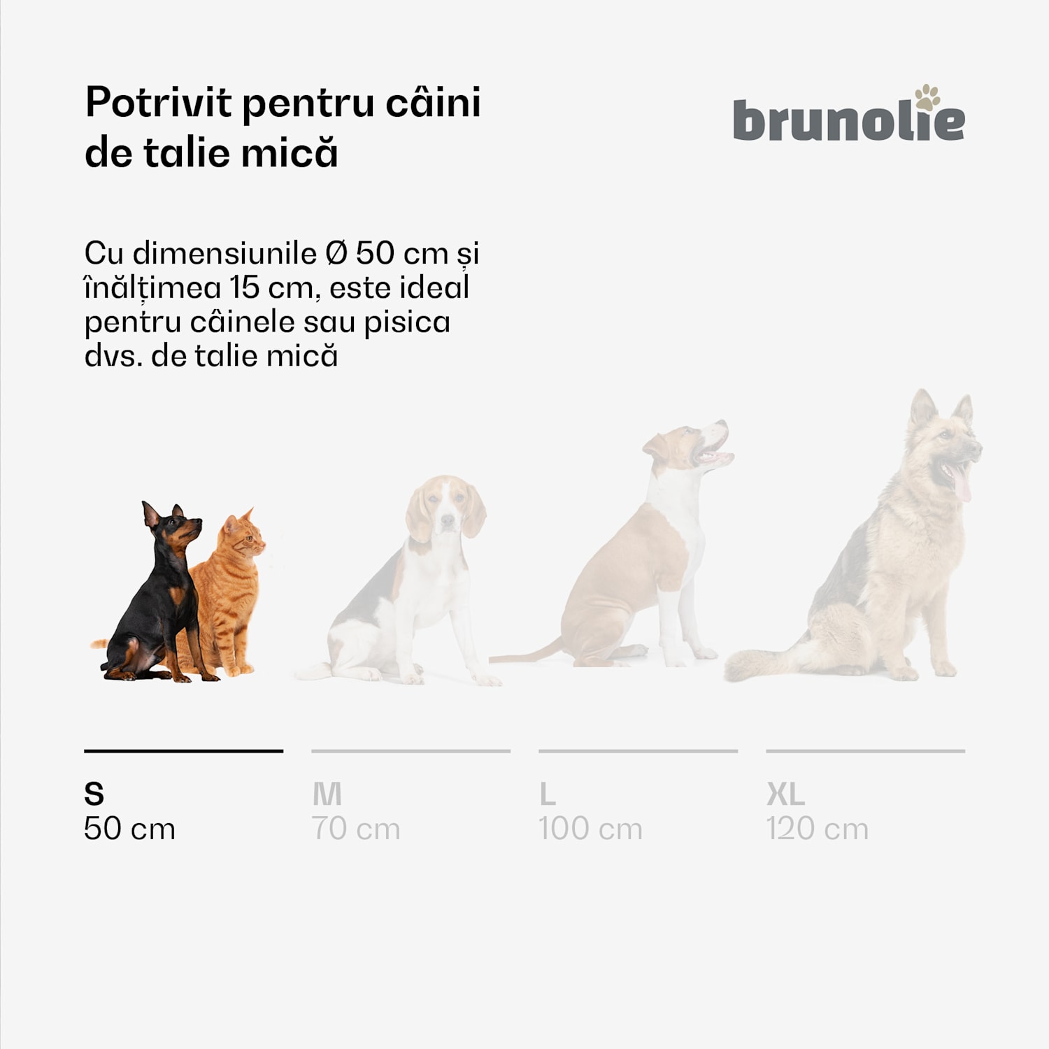 Patul pentru câini SnugNest Ø50 cm, pentru câini mici, mâner de transport, antiderapant Ø 50 cm | Antracit