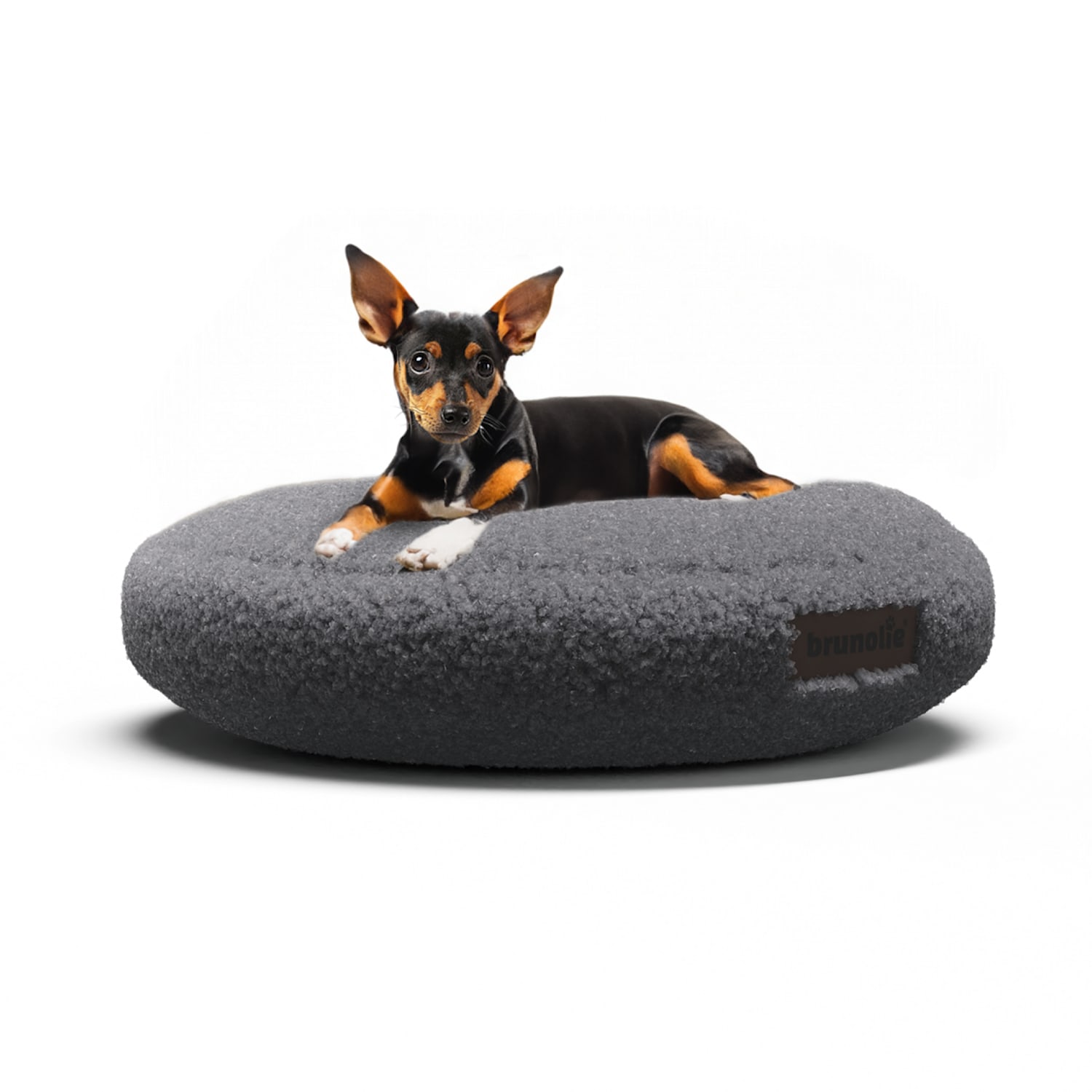 Patul pentru câini SnugNest Ø50 cm, pentru câini mici, mâner de transport, antiderapant Ø 50 cm | Antracit
