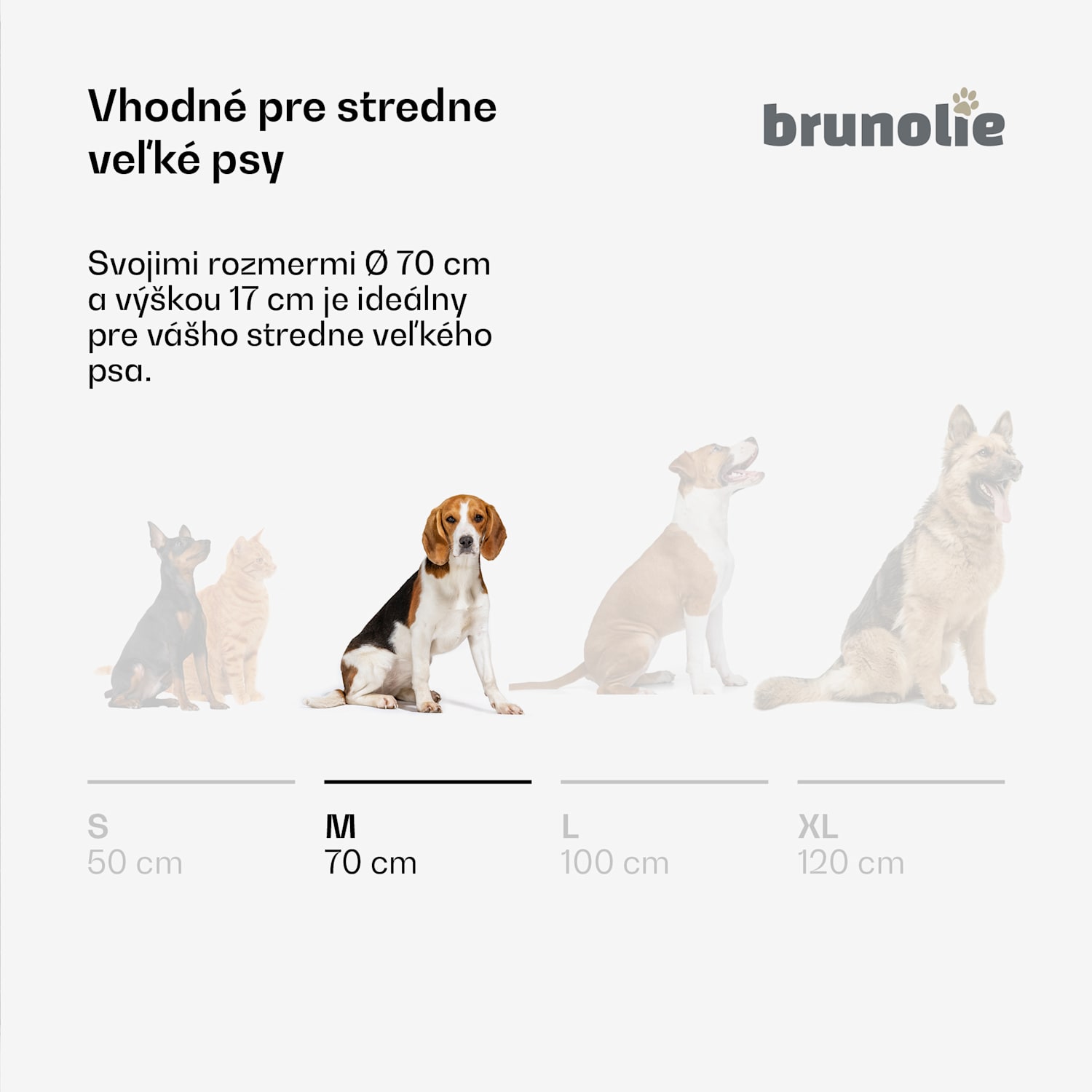 SnugNest pelech pre psov Ø70 cm, pre stredne veľké psy, rukoväť na prenášanie, protišmykový Ø 70 cm | Stredne šedá