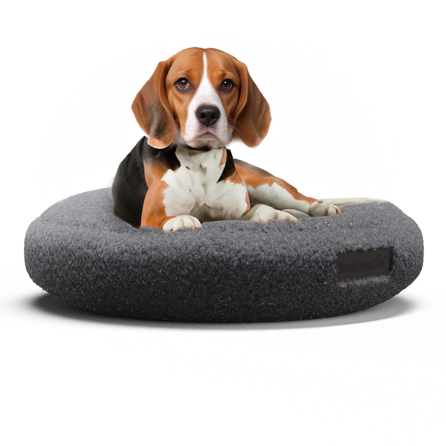 Patul pentru câini SnugNest Ø70 cm, pentru câini mici, mâner de transport, antiderapant Ø 70 cm | Antracit