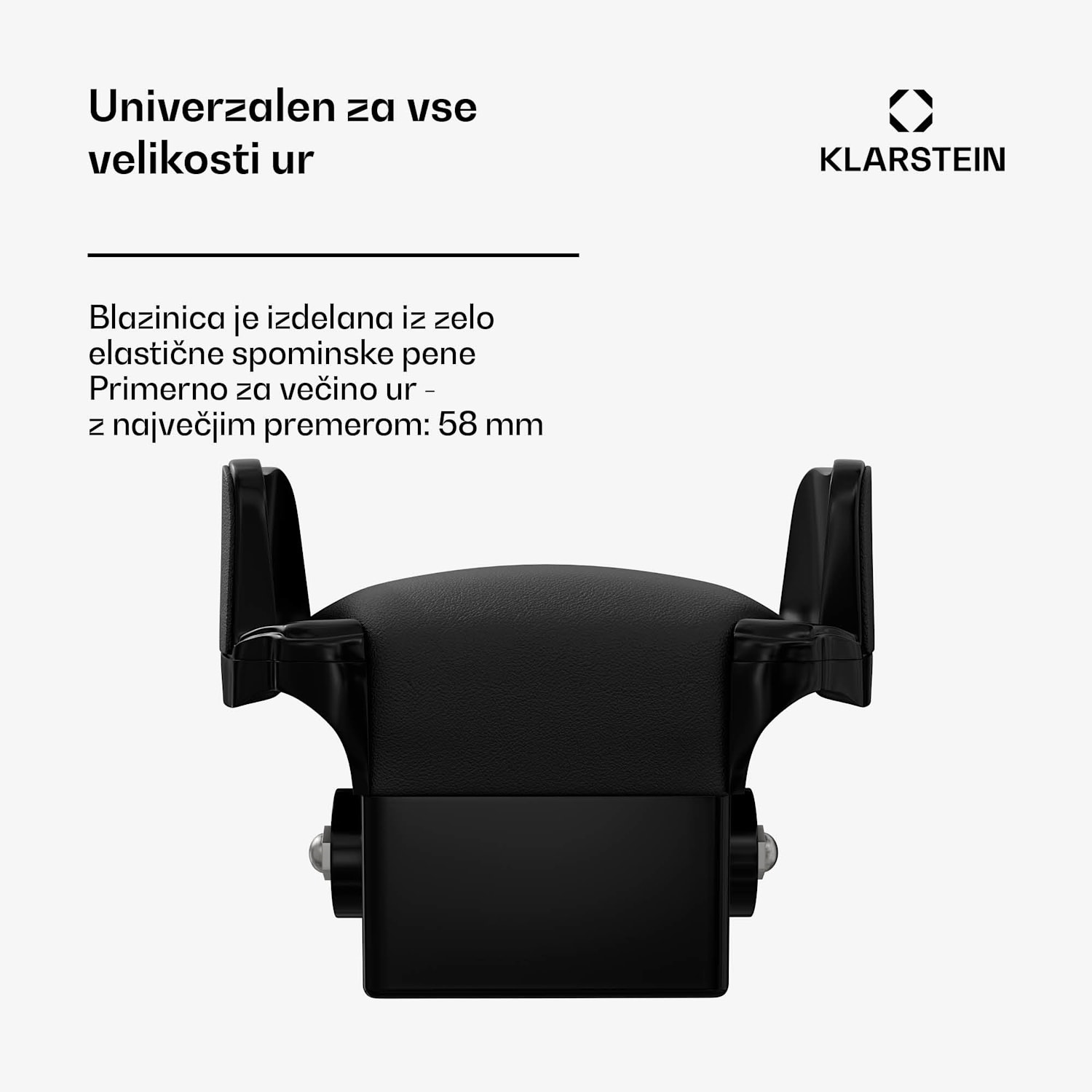 TimeSync navijalnik za ure, 1 ura, 5 načinov, 3 smeri, veganski, univerzalna velikost, tih 1 ura | Črna