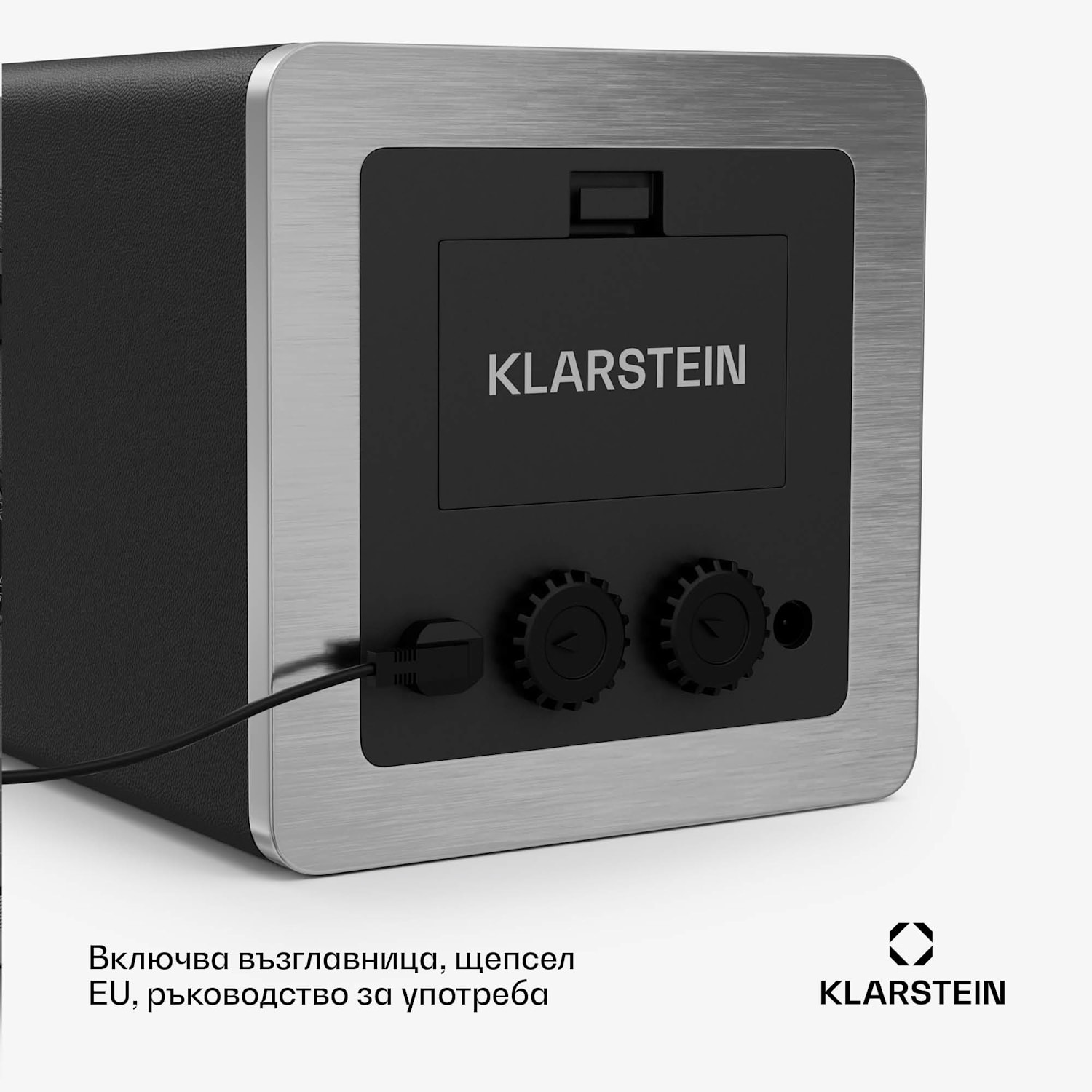 Навивач за часовници TimeSync, 1 часовник, 5 режима, 3 посоки, веган, универсален размер, безшумен 1 часовник | Черен / сребърен метален