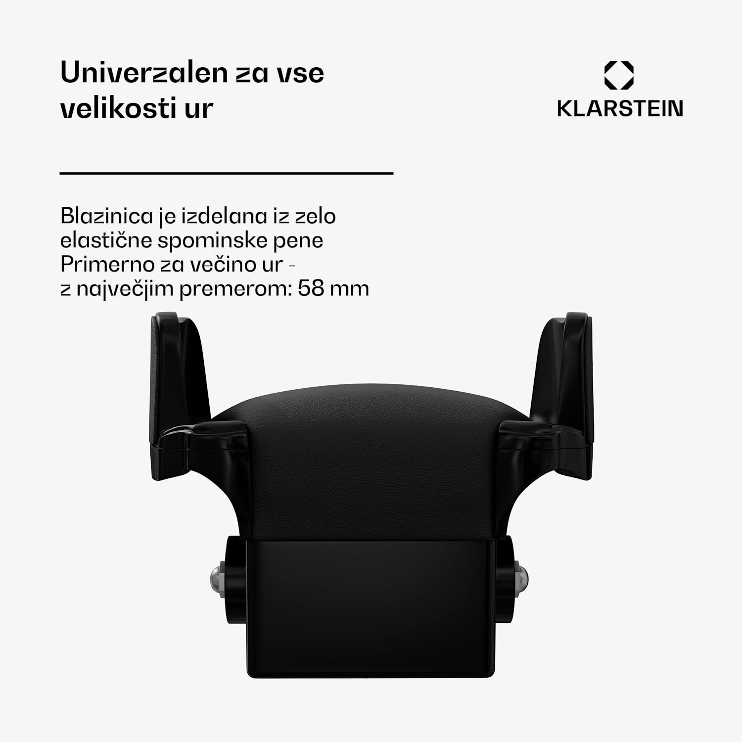 TimeSync navijalnik za ure, 1 ura, 5 načinov, 3 smeri, veganski, univerzalna velikost, tih 1 ura | Črna / Srebrna kovinska barva