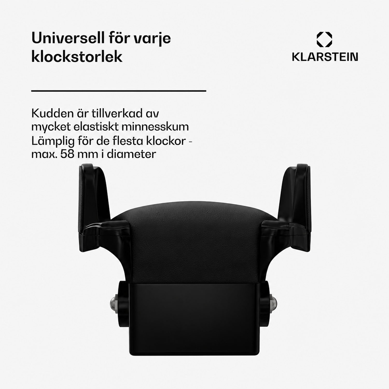 TimeSync klockarmband | 1 klocka | 5 lägen | 3 riktningar | veganskt | universalstorlek | tyst 1 klocka | Svart / Silver Metallic