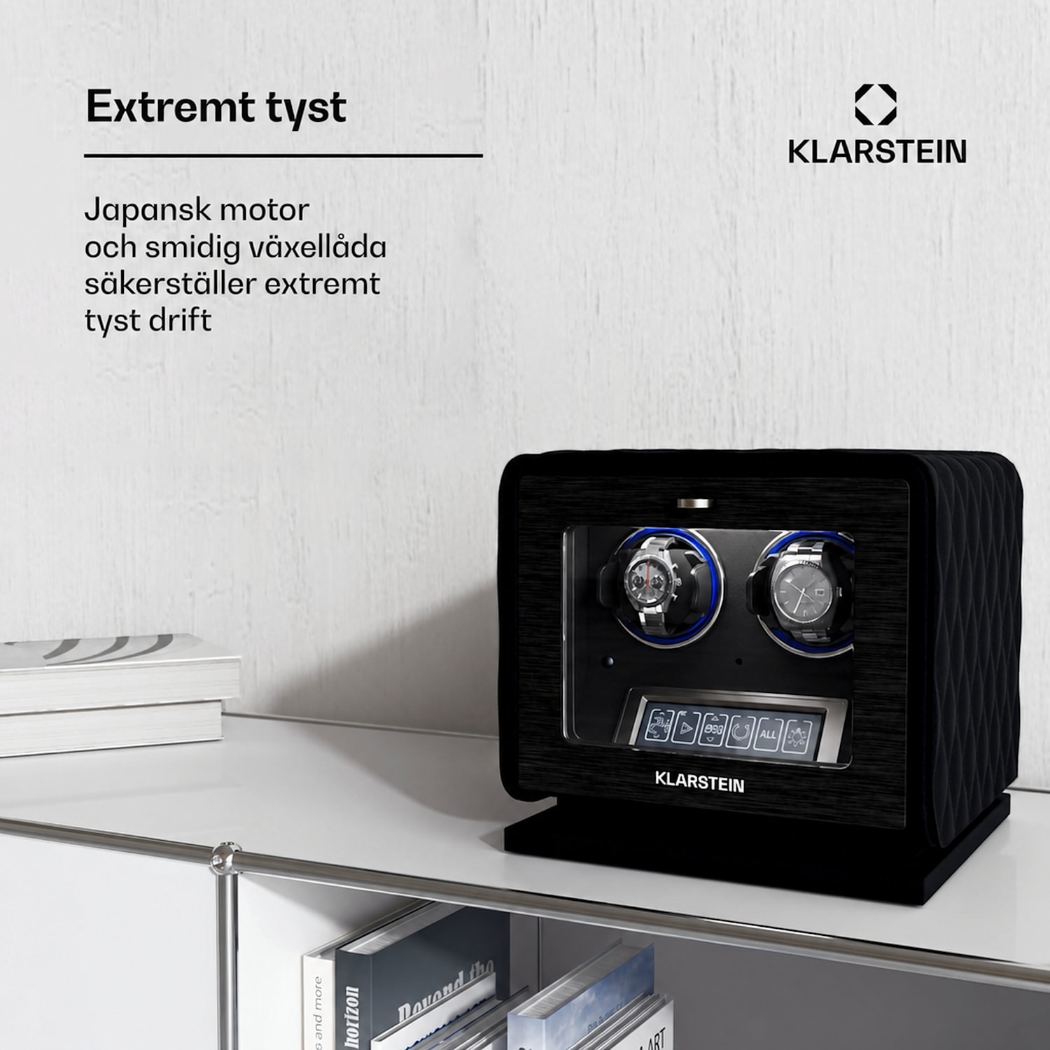 LuminousTime klockuppdragare | 2 klockor | många inställningar | LED | 10 dB 2 klockor | Svart