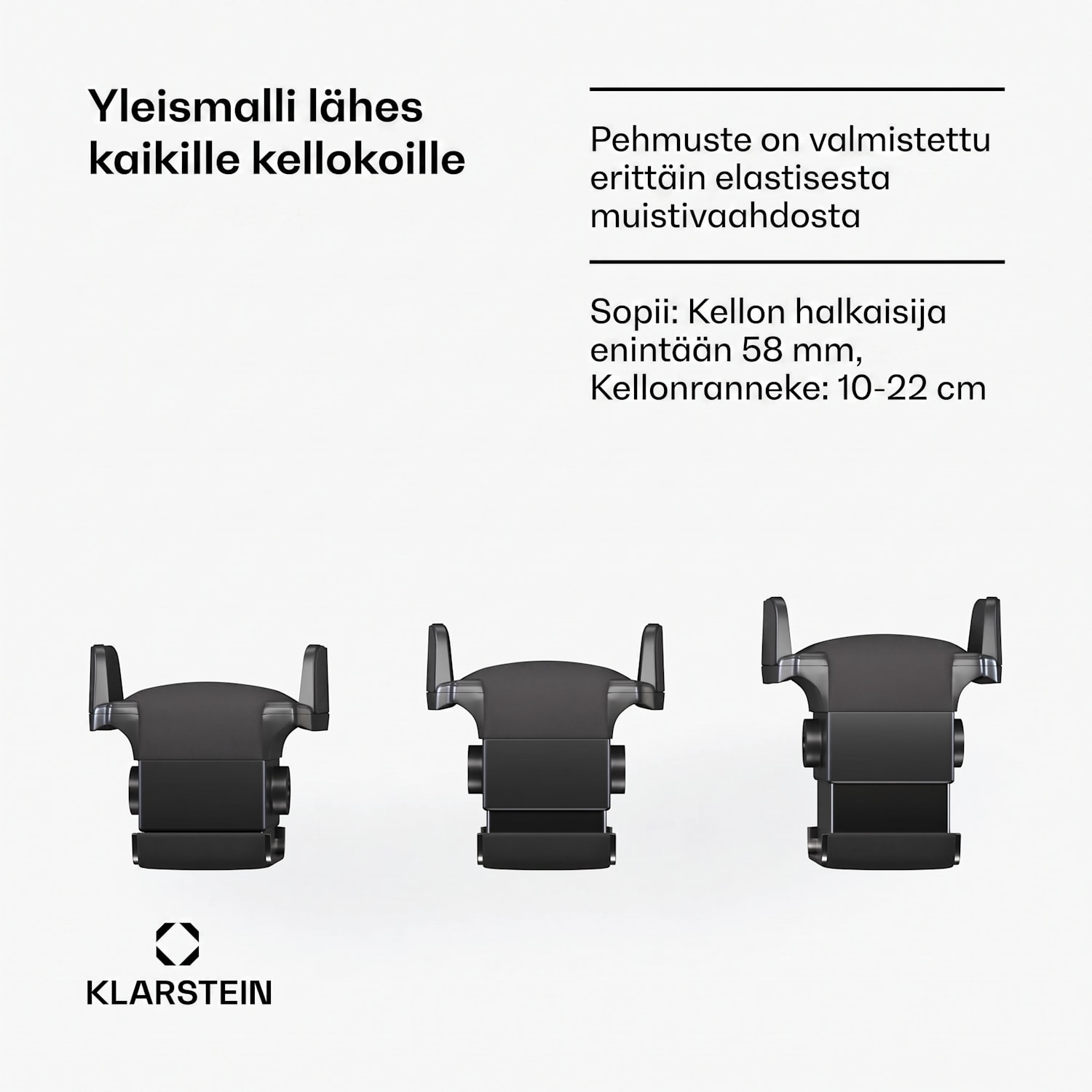 LuminousTime-kellonpyöritin | 3 kelloa | useita asetuksia | LED | 10 dB 3 kelloa | Musta