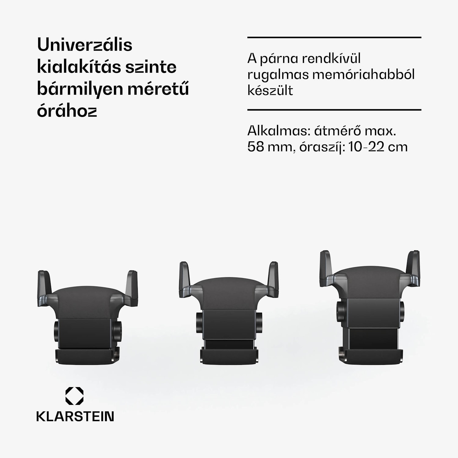 LuminousTime órafelhúzó, 3 óra, sok beállítás, LED, 10 dB 3 óra | Fekete