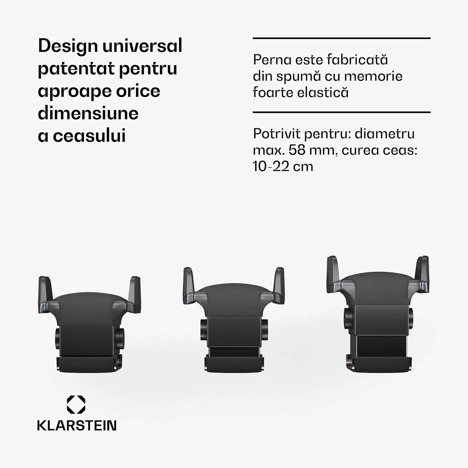 LuminousTime aparat de întors ceasuri| 3 ceasuri, multiple setări, LED, 10 dB 3 ceasuri | Negru