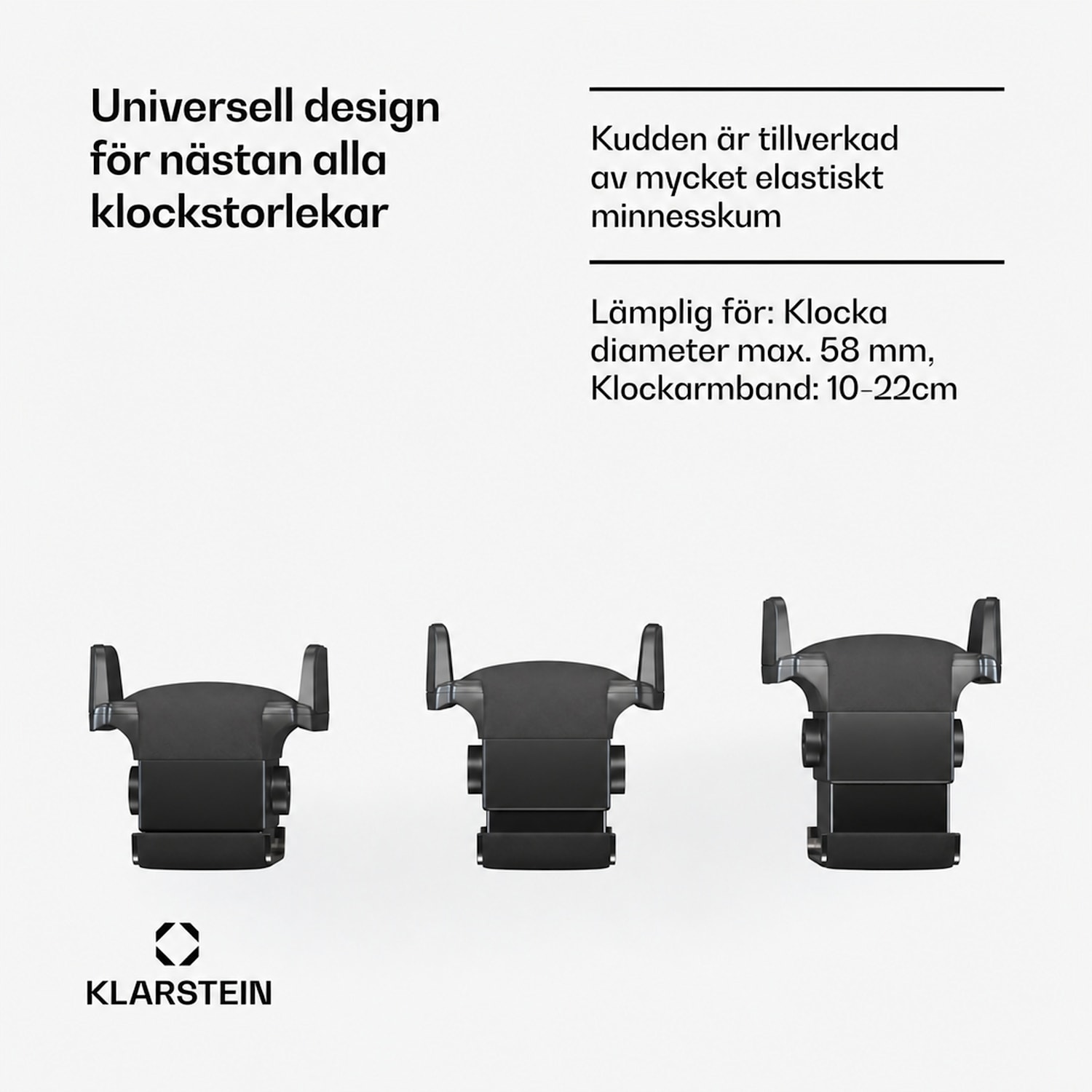 LuminousTime klockuppdragare | 3 klockor | många inställningar | LED | 10 dB 3 klockor | Svart