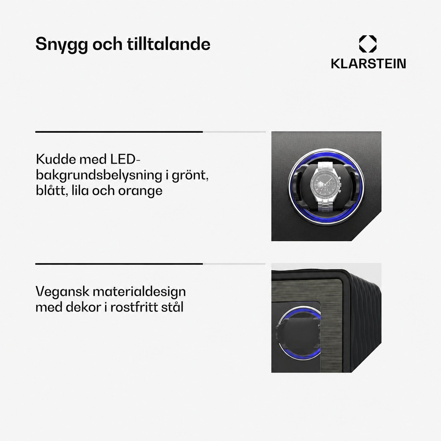 LuminousTime klockuppdragare | 3 klockor | många inställningar | LED | 10 dB 3 klockor | Svart