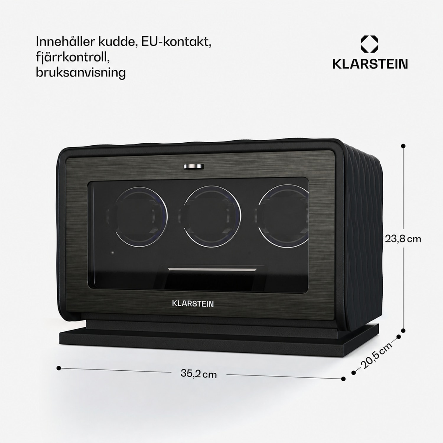 LuminousTime klockuppdragare | 3 klockor | många inställningar | LED | 10 dB 3 klockor | Svart