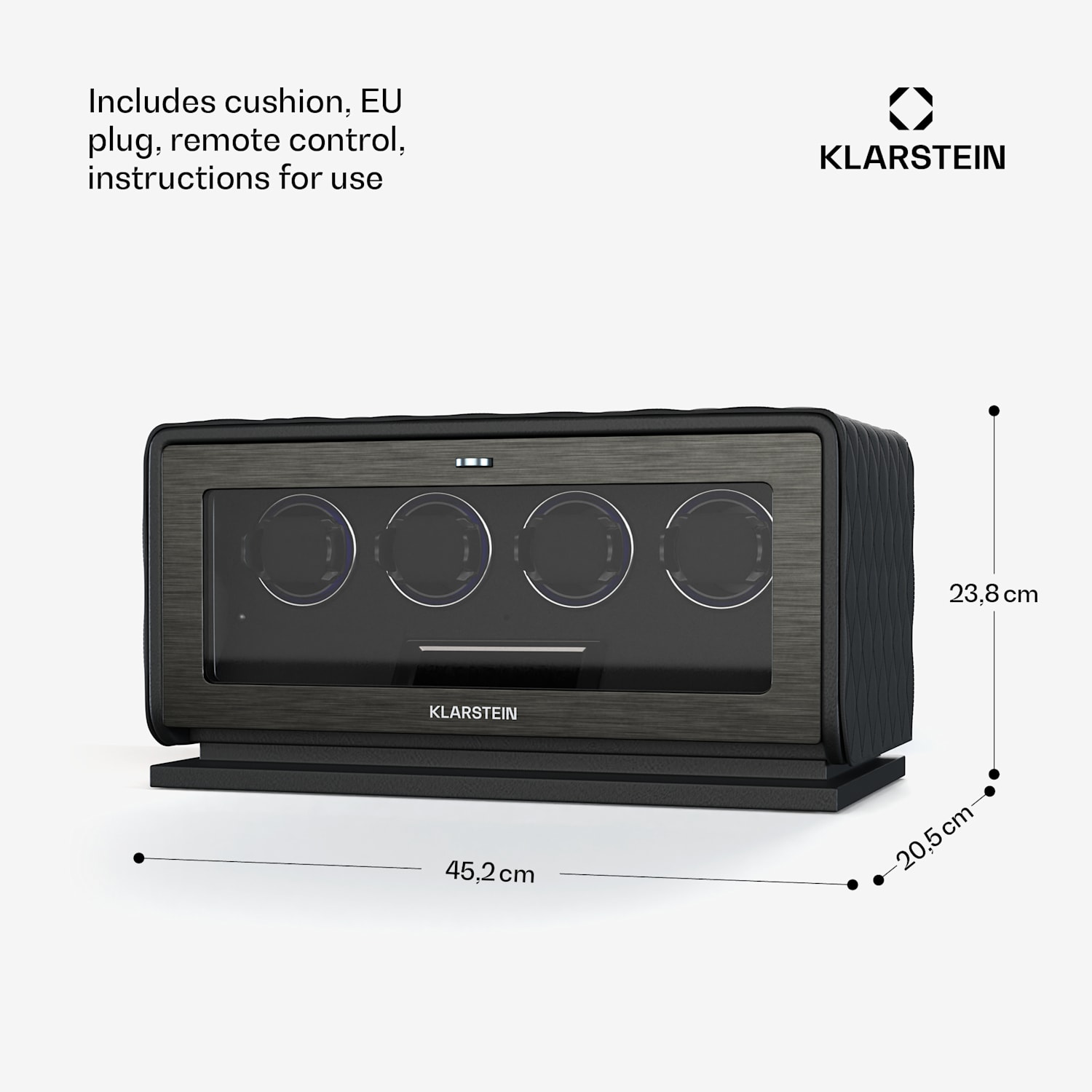 LuminousTime-kellonpyöritin | 4 kelloa | useita asetuksia | LED | 10 dB 4 kelloa | Musta