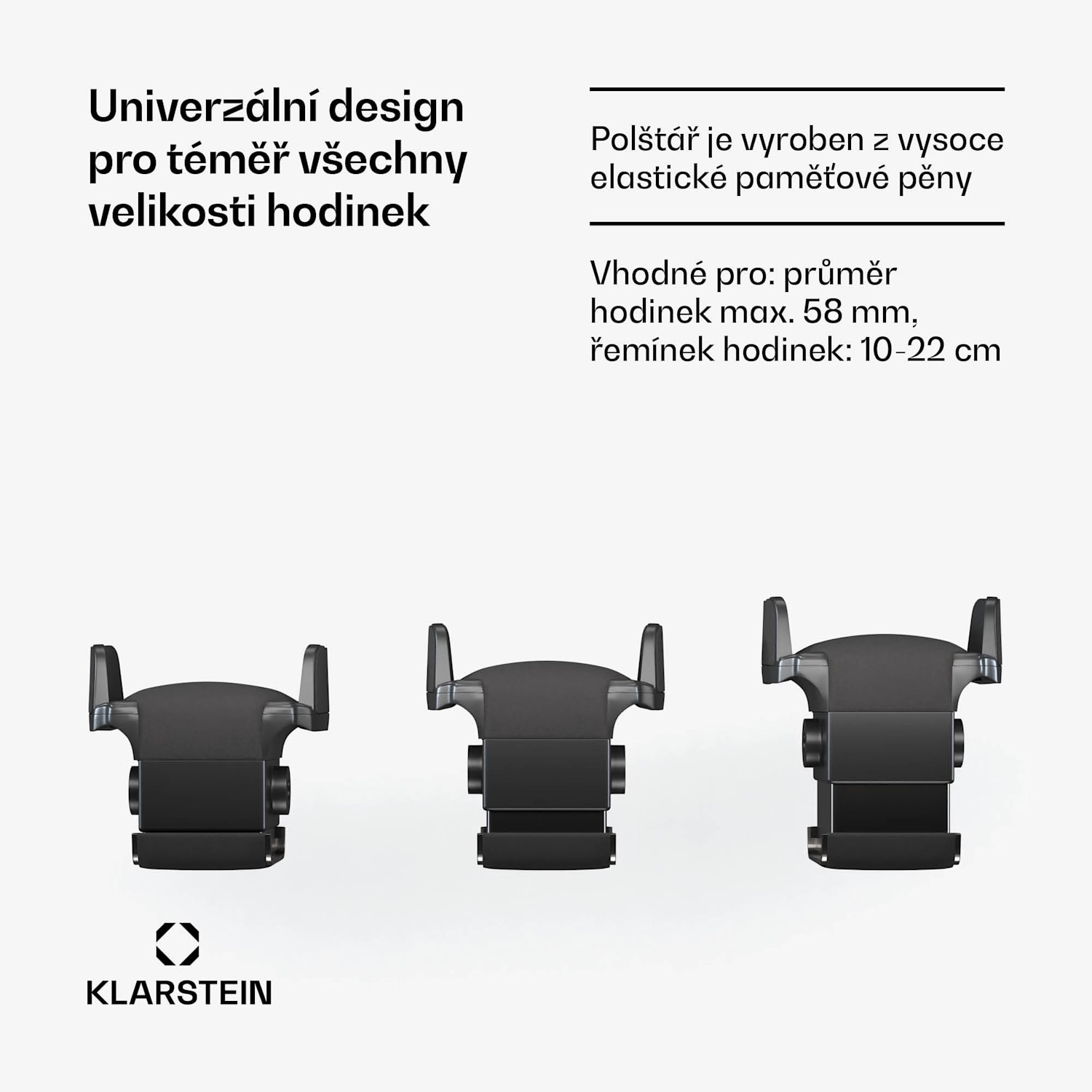 LuminousTime natahovač hodinek, 6 hodinek, mnoho nastavení, LED, 10 dB 6 hodinek | Černá