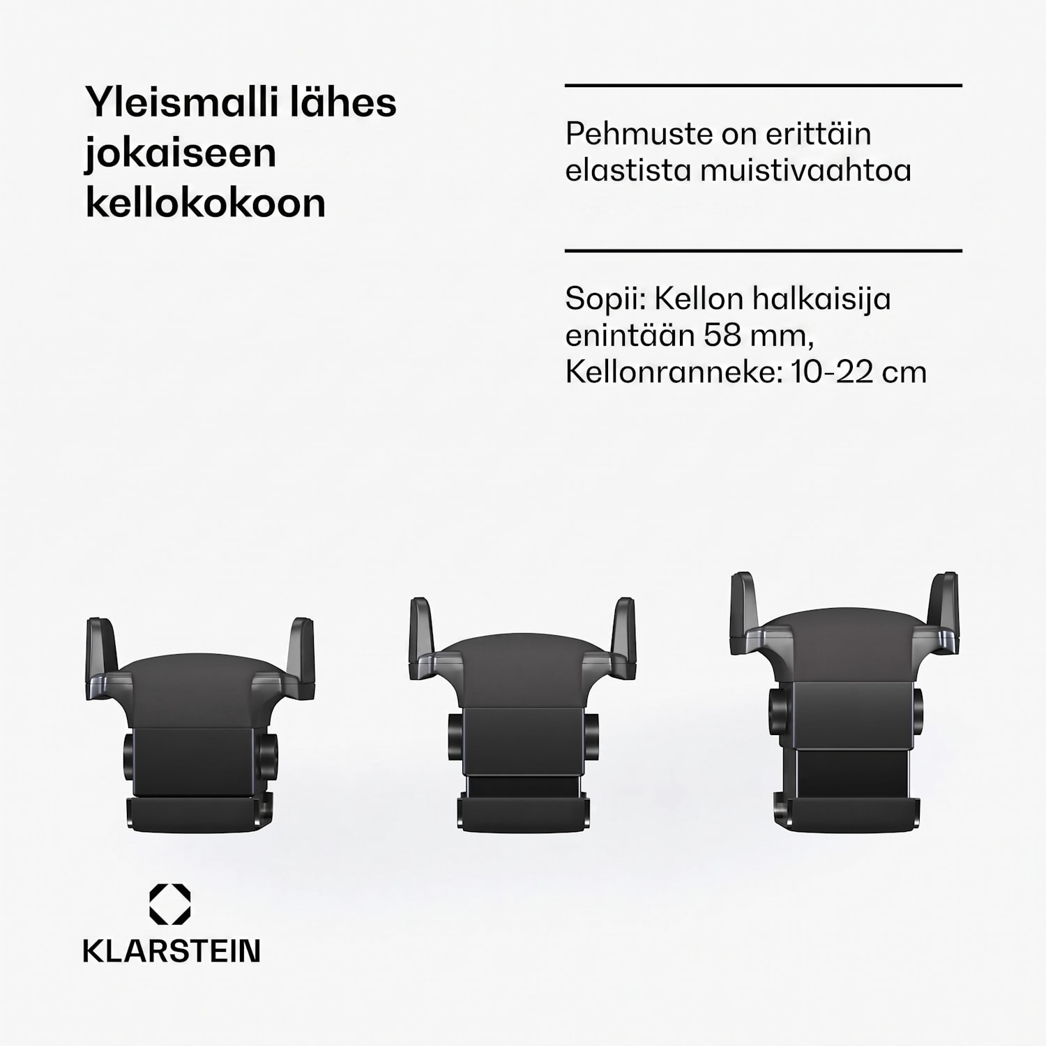 LuminousTime-kellonpyöritin | 6 kelloa | useita asetuksia | LED | 10 dB 6 kelloa | Musta