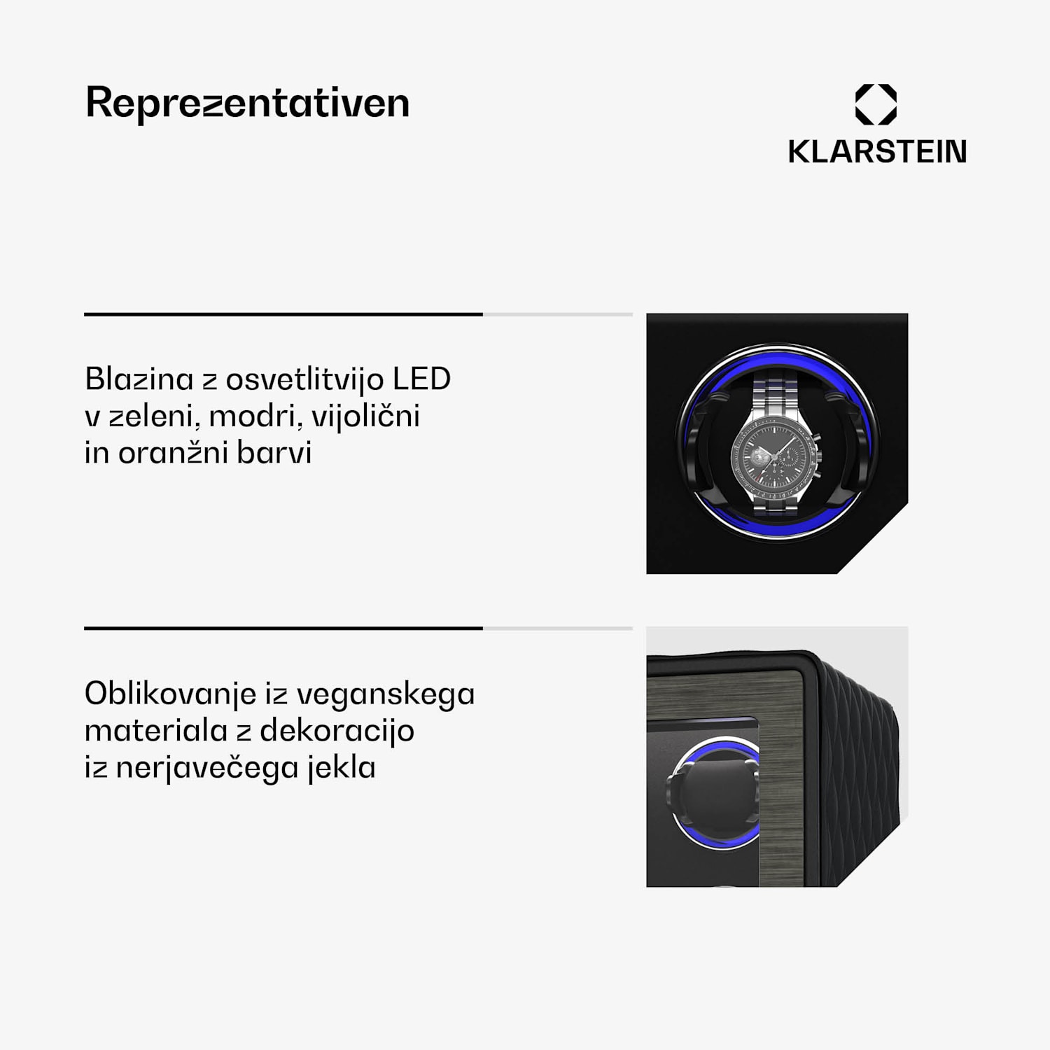 LuminousTime navijalnik za ure, 6 ur, številne nastavitve, LED, 10 dB 6 watches | Črna