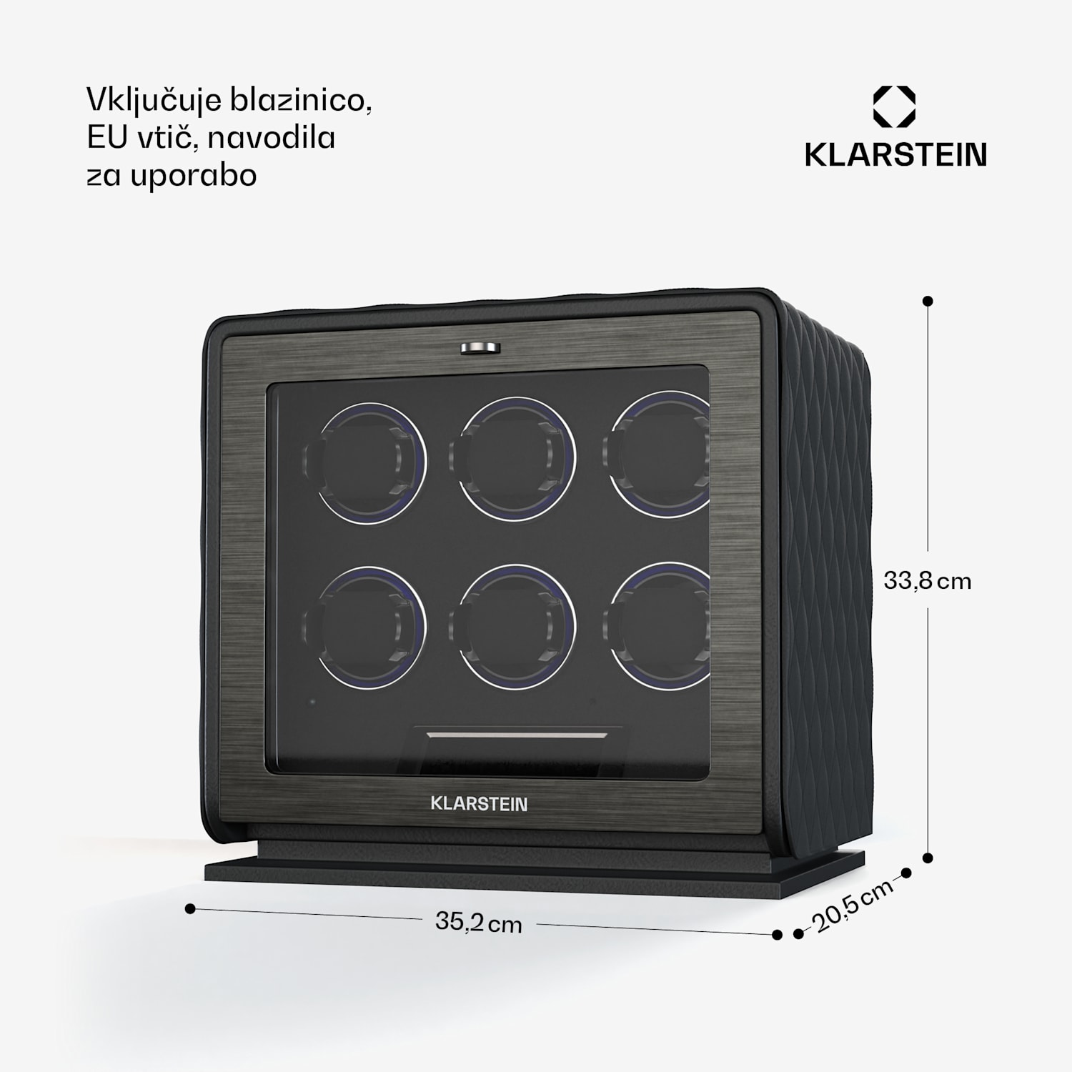 LuminousTime navijalnik za ure, 6 ur, številne nastavitve, LED, 10 dB 6 watches | Črna