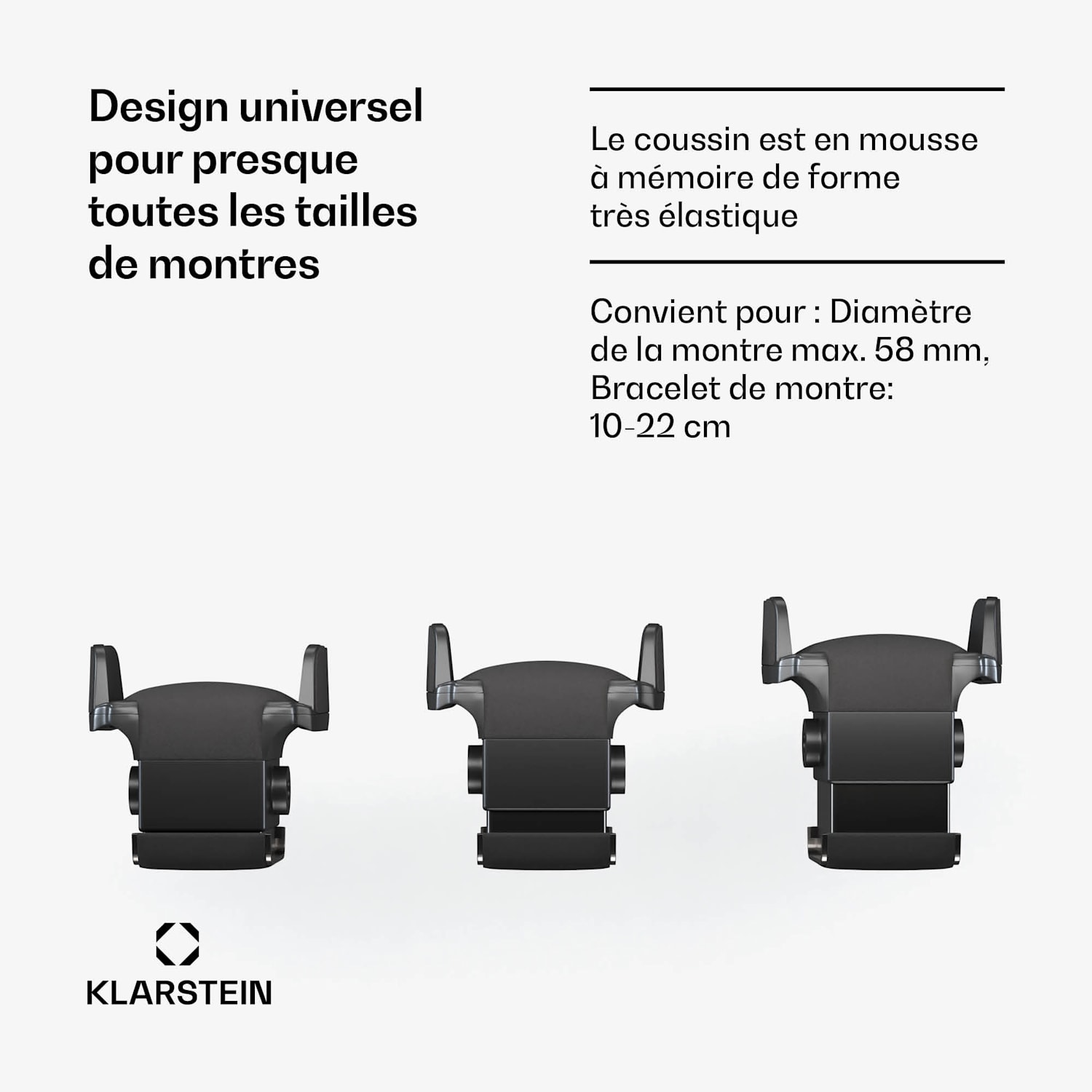 LuminousTime remontoir de montres | 8 montres | nombreux réglages | LED | 10 dB 8 montres | Noir