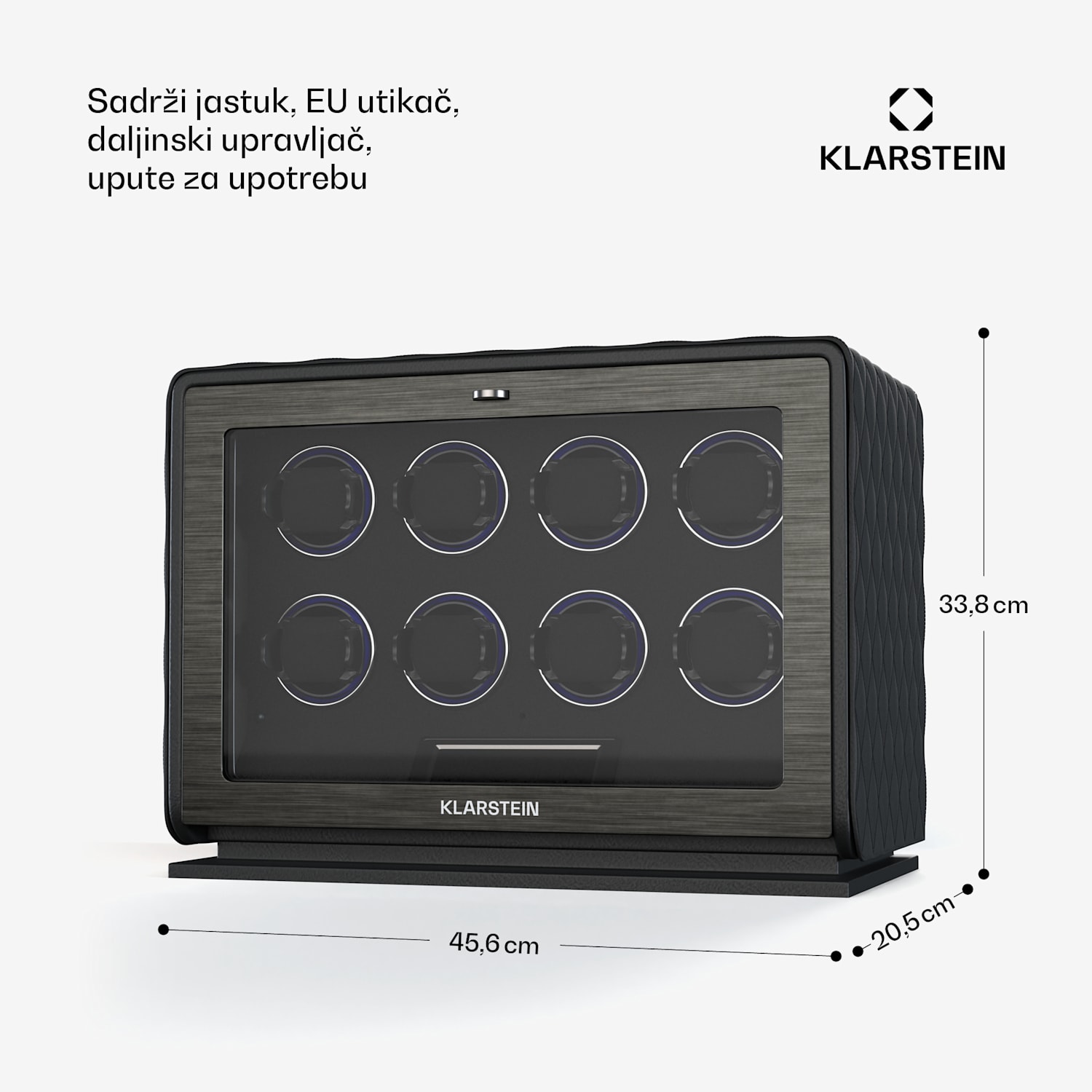 LuminousTime navijač satova, 8 satova, mnoštvo postavki, LED, 10 dB 8sati | Crna